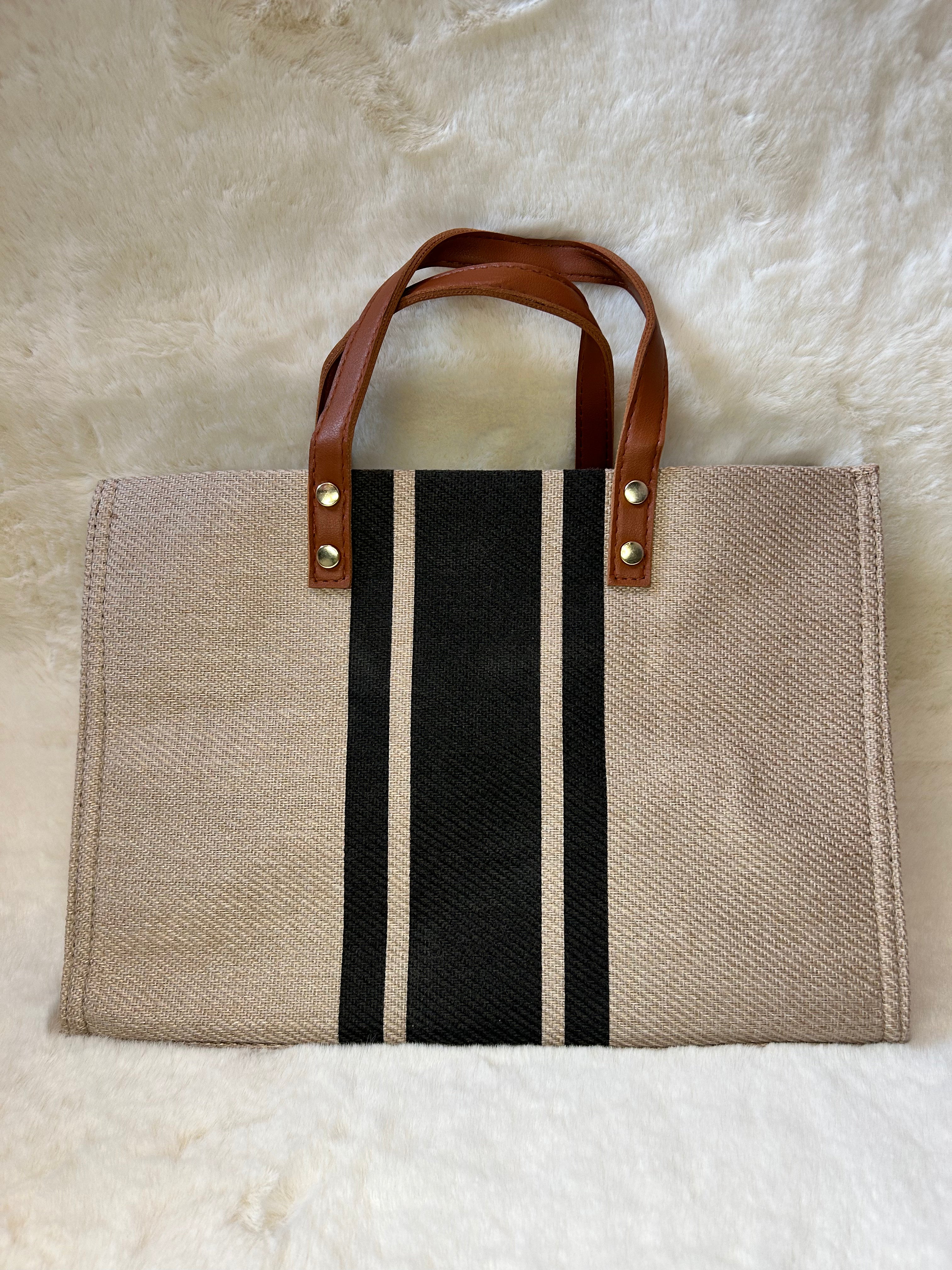 Large Stripe Handbag