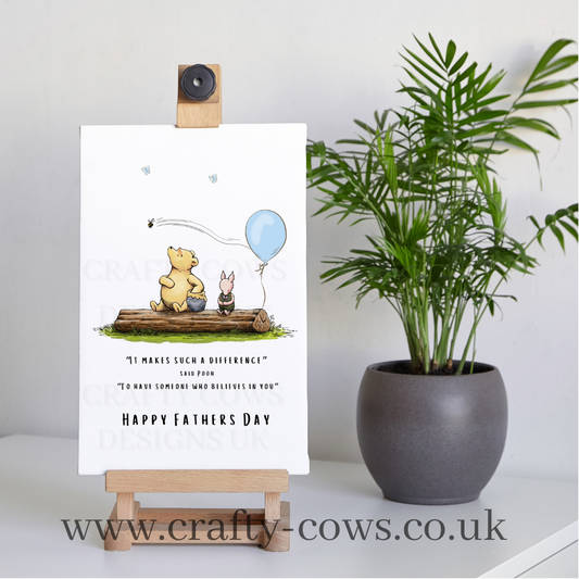 Pooh Bear Fathers Day Print