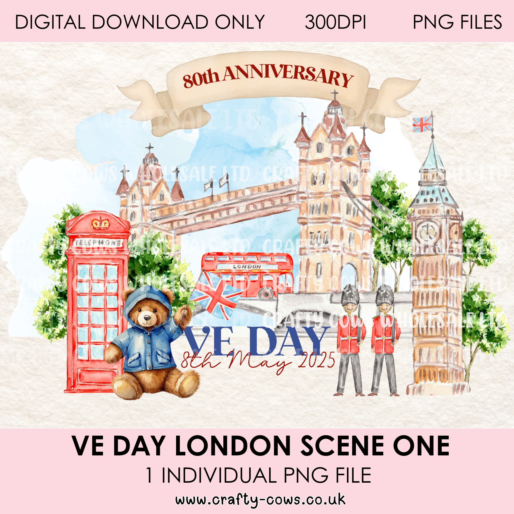 VE Day London Scene One - Digital Downloads