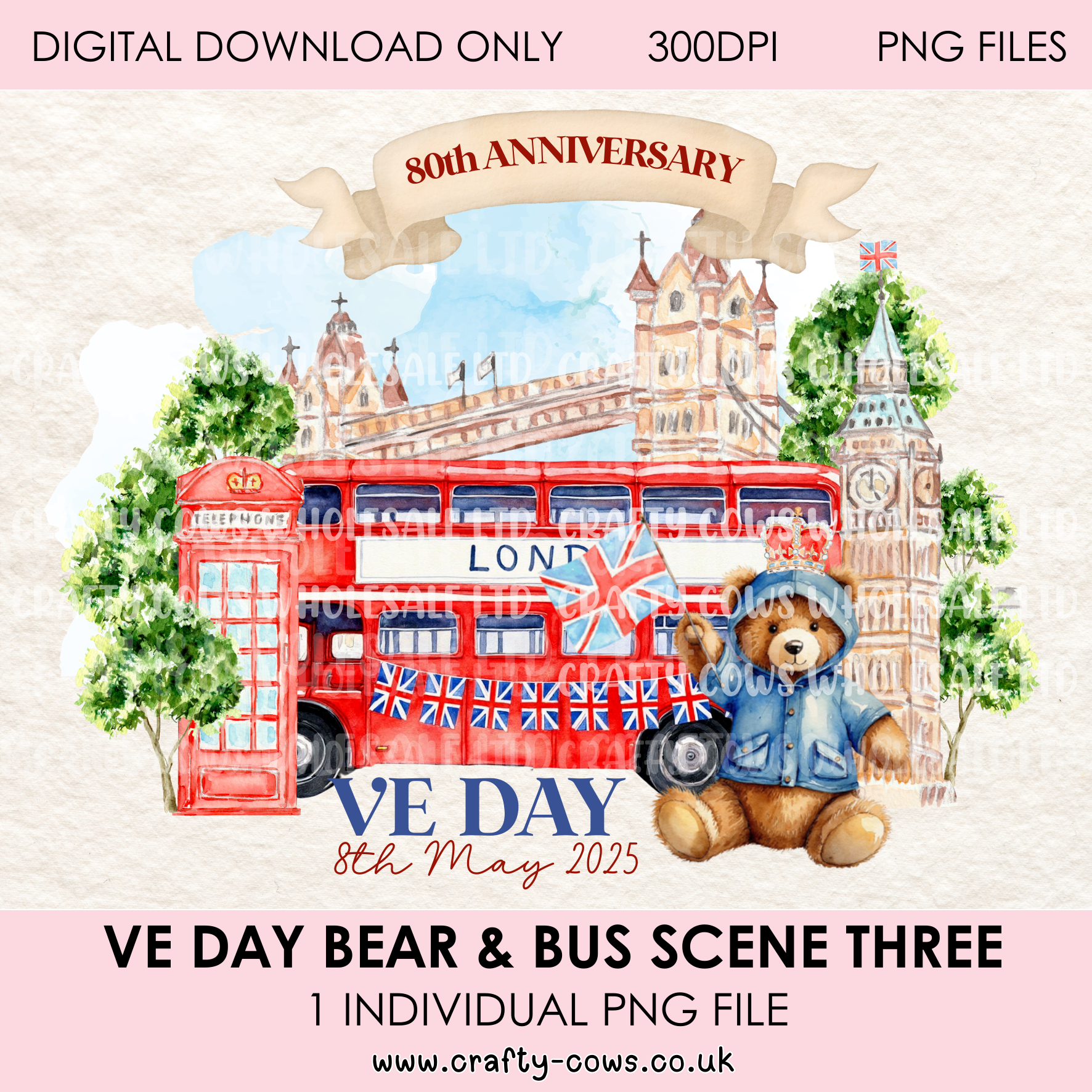 VE Day London Scene Three - Digital Downloads