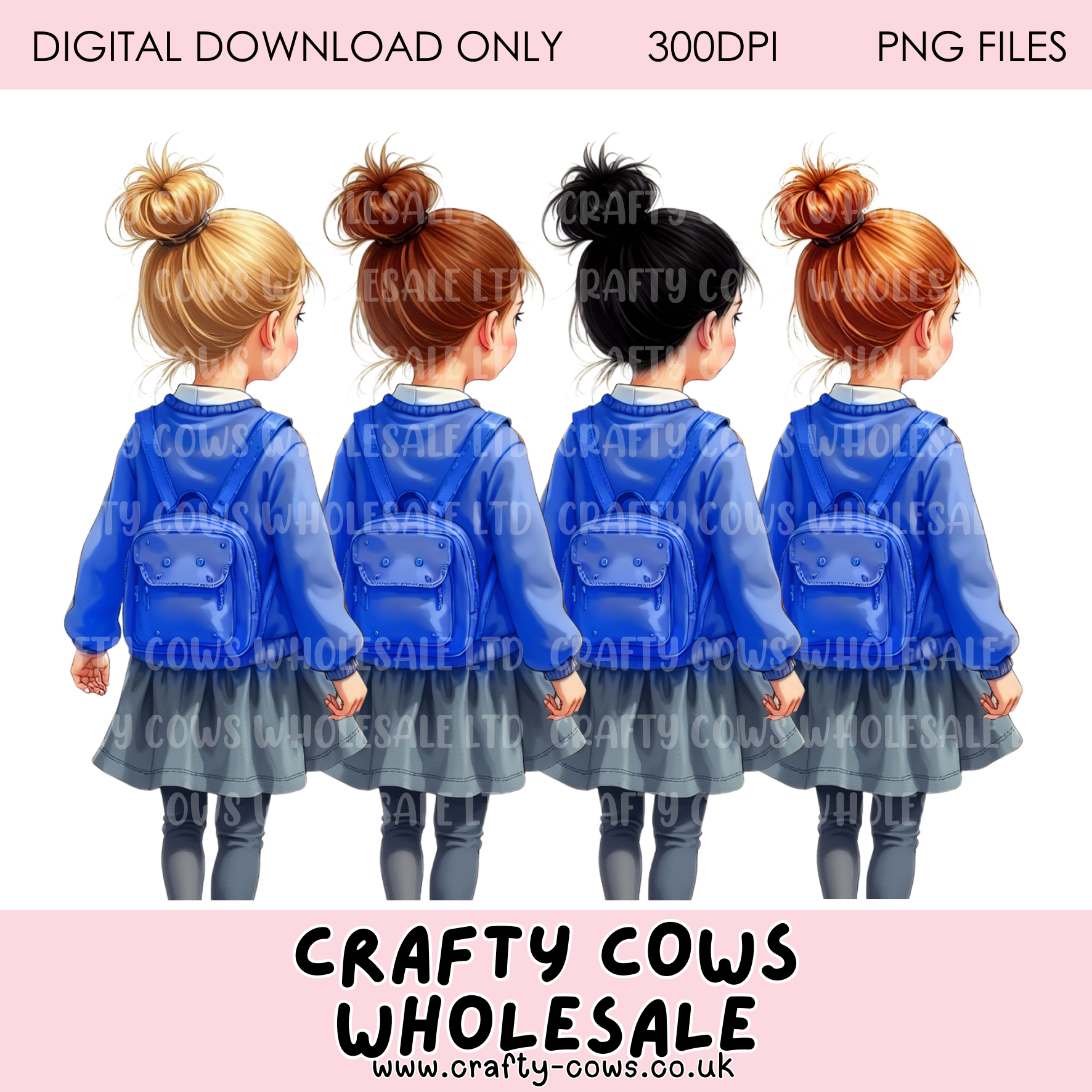 School Girls - Royal Blue Digital Downloads