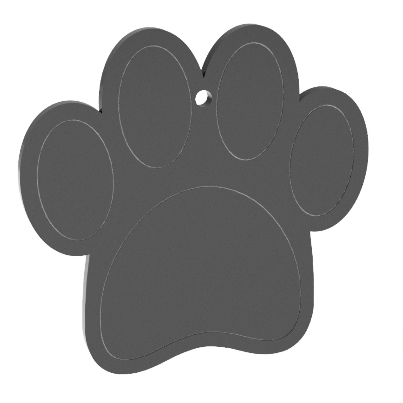 Blank Paw Print - 75mm