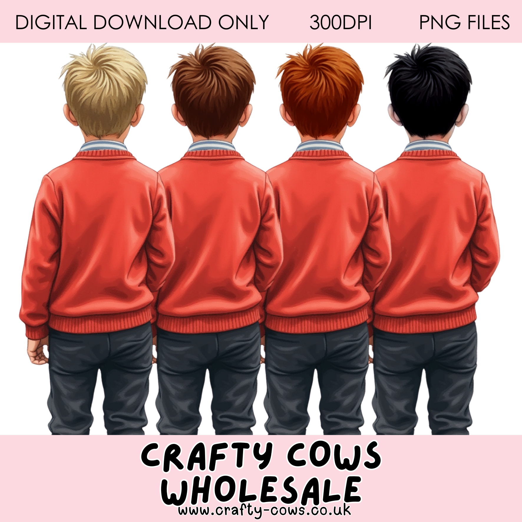 School Boys - Red Digital Downloads