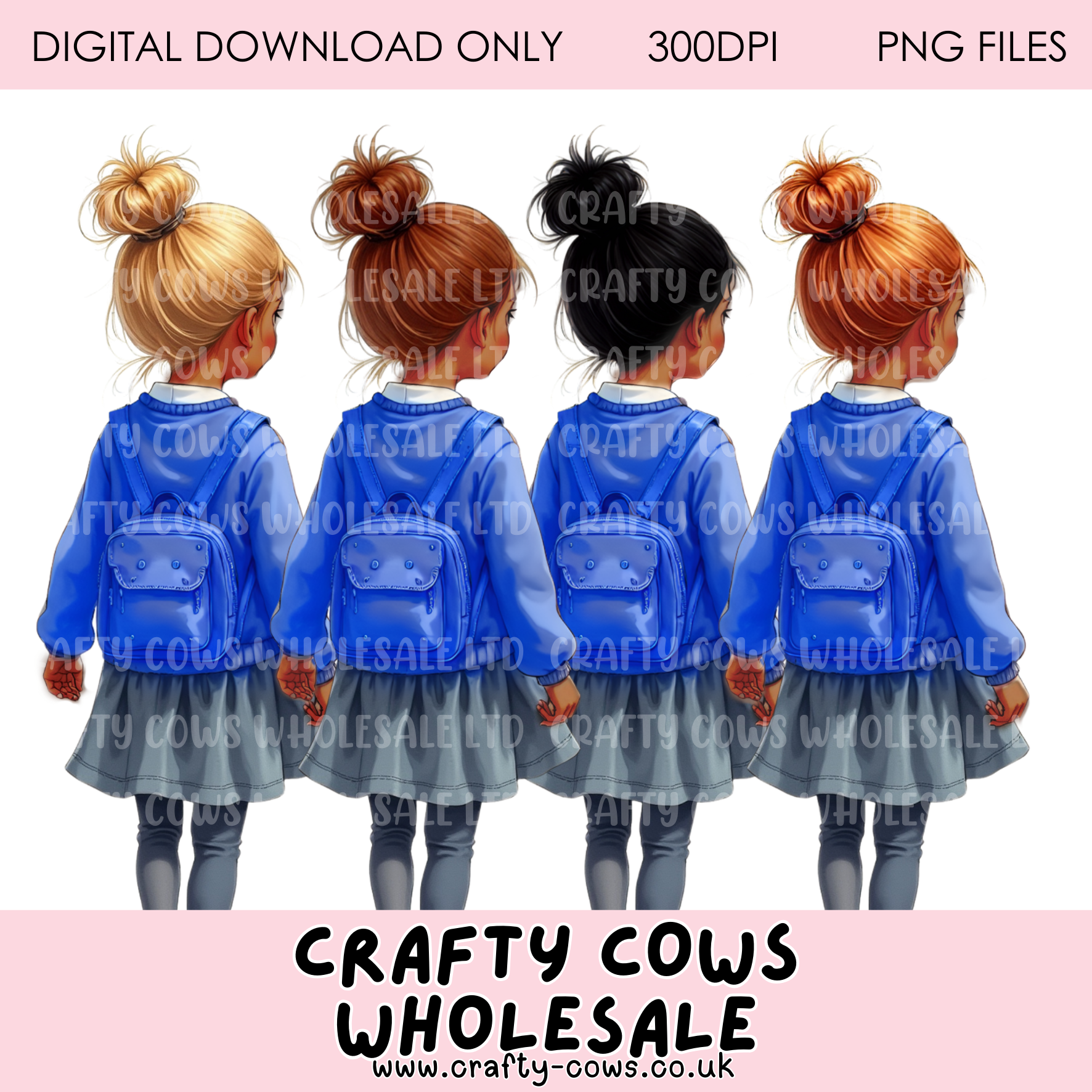 School Girls - Royal Blue Digital Downloads