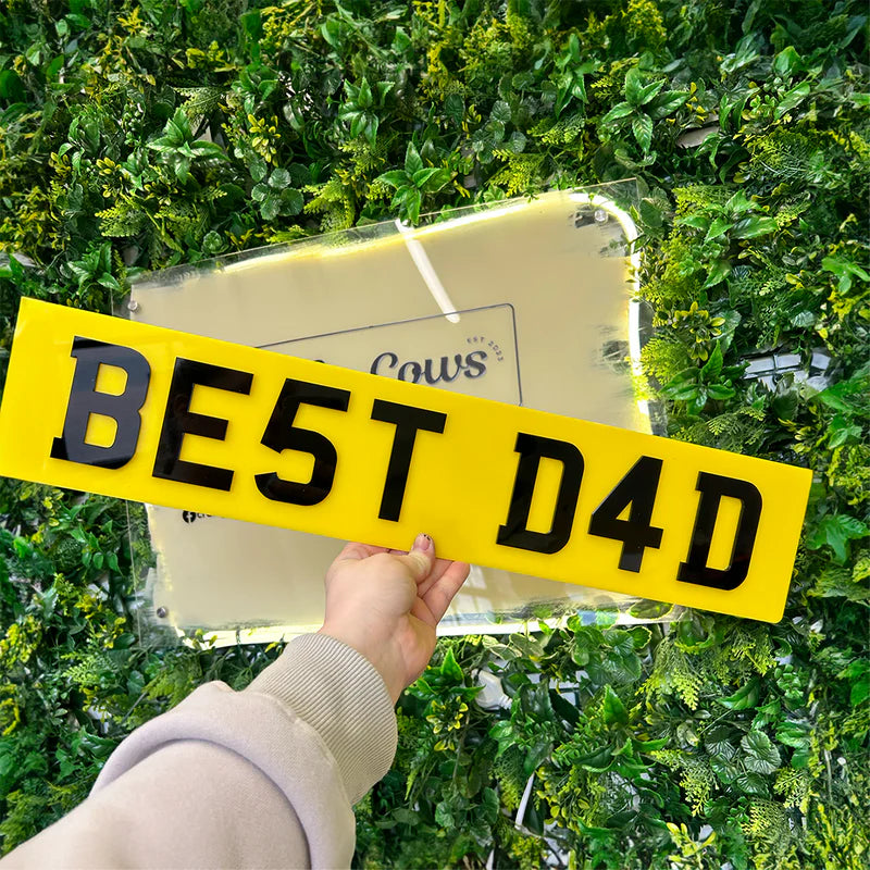 Number Plate Text - 70mm