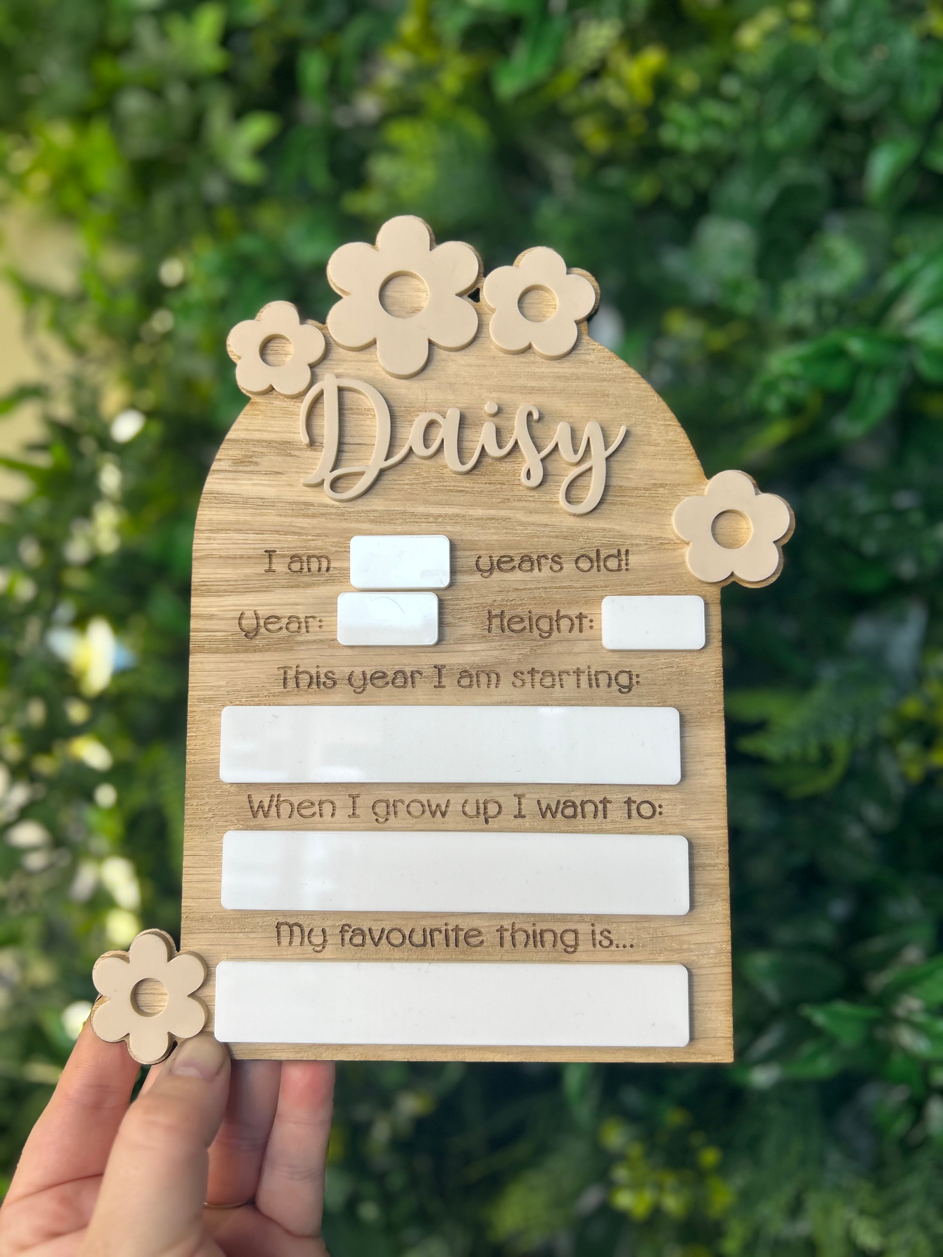 Back to School Board with Daisy Embellishments