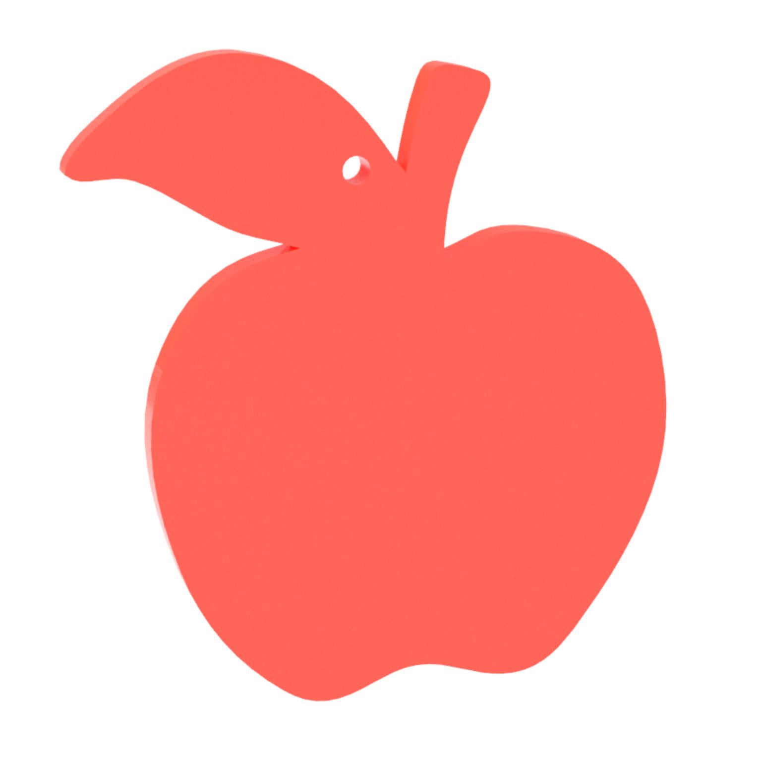 60mm Apple Keyring with Large Leaf