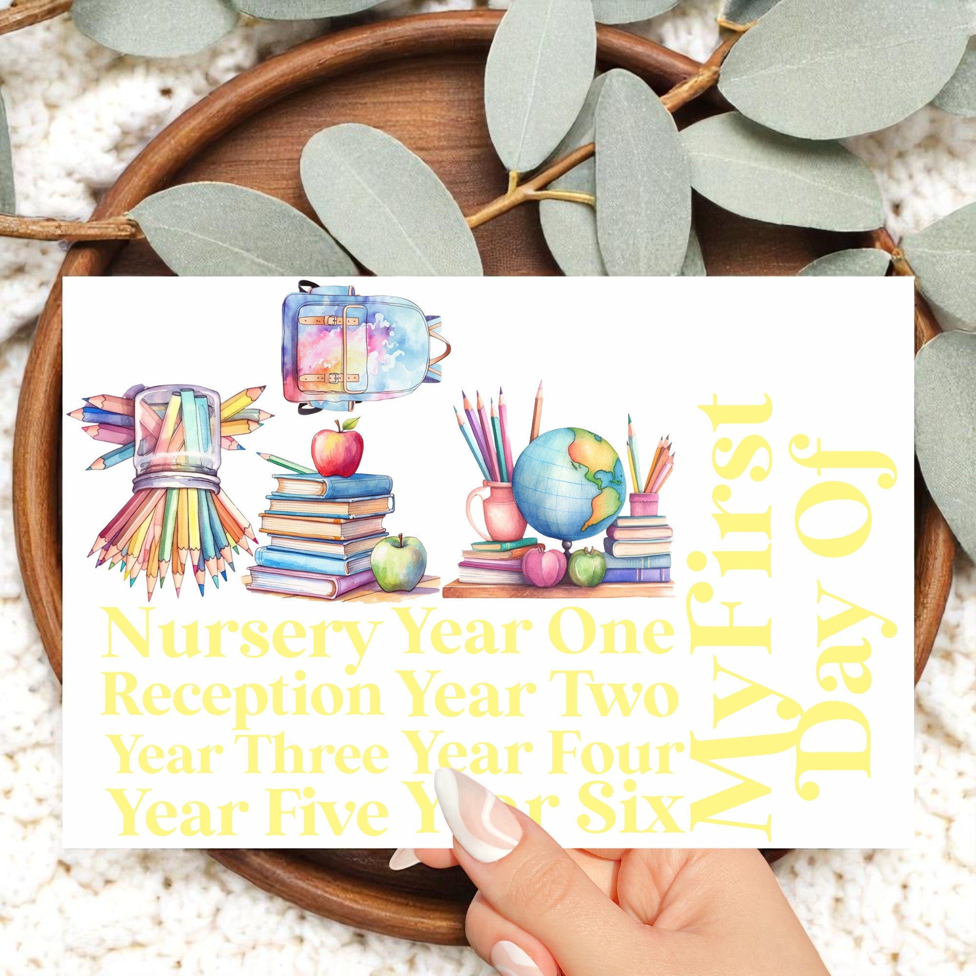 First Day School Photo Frame - UVDTF Pack