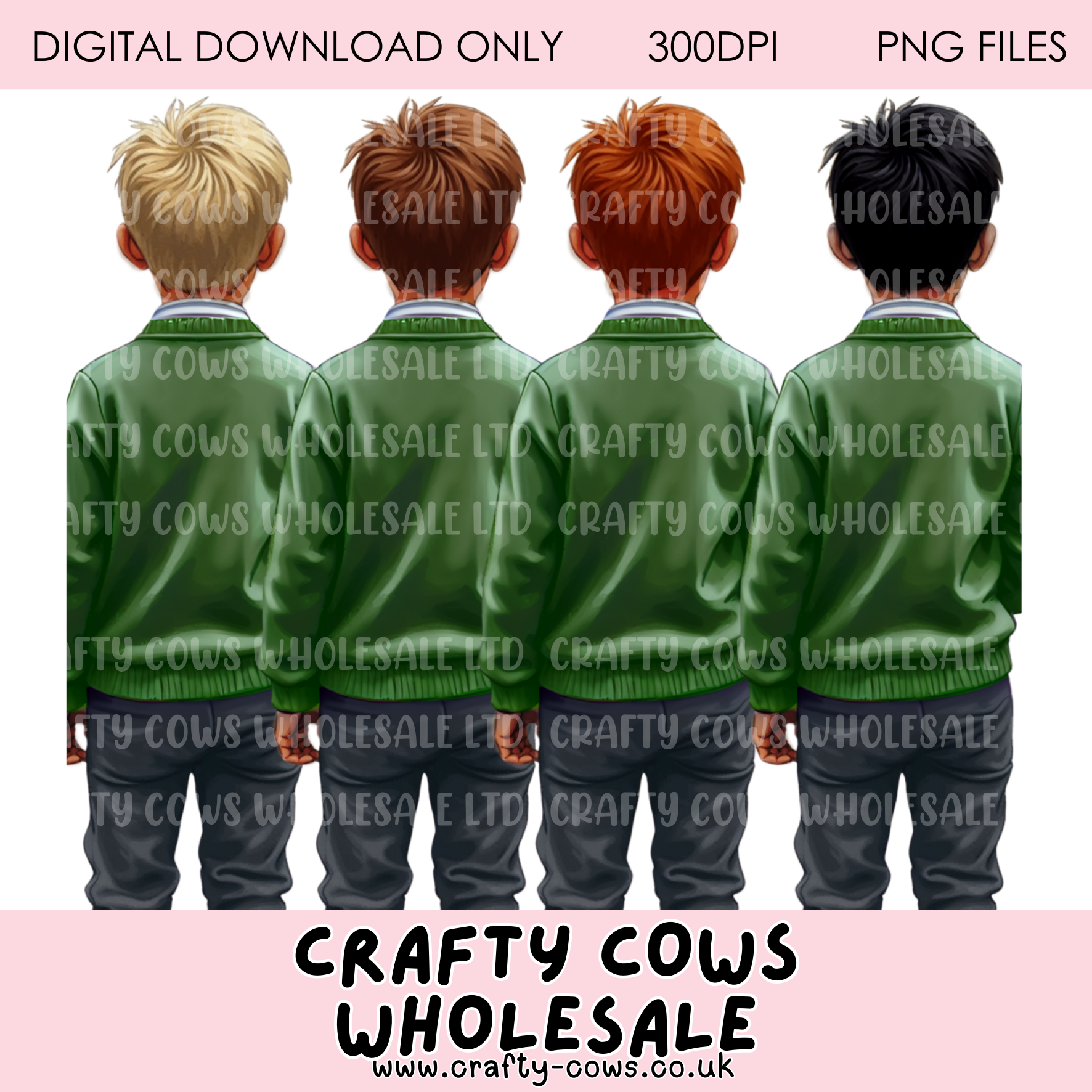 School Boys - Green Digital Downloads