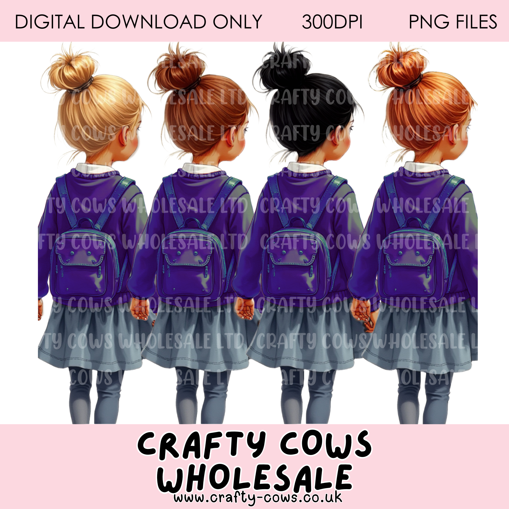 School Girls - Purple Digital Downloads