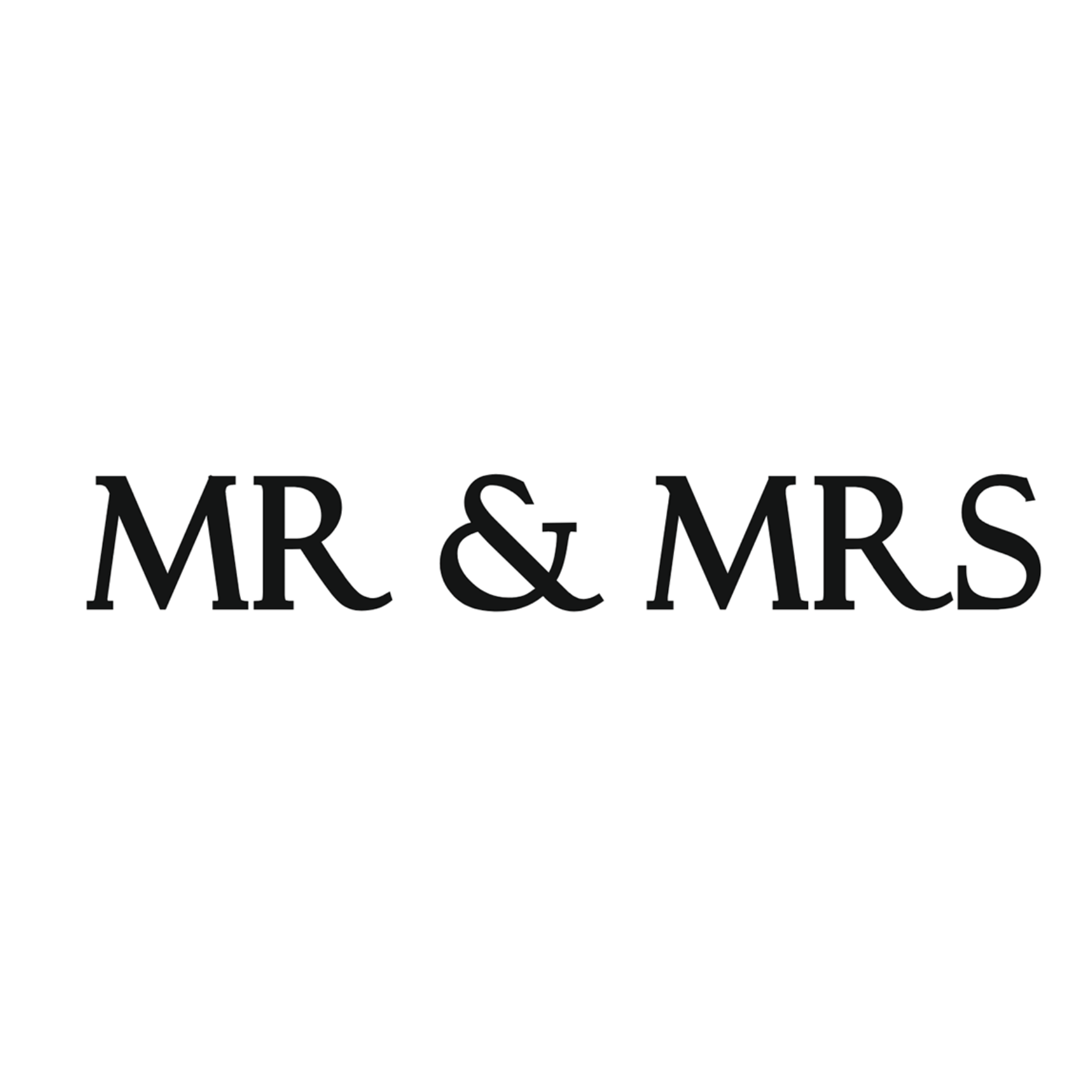 MR & MRS TEXT 20mm