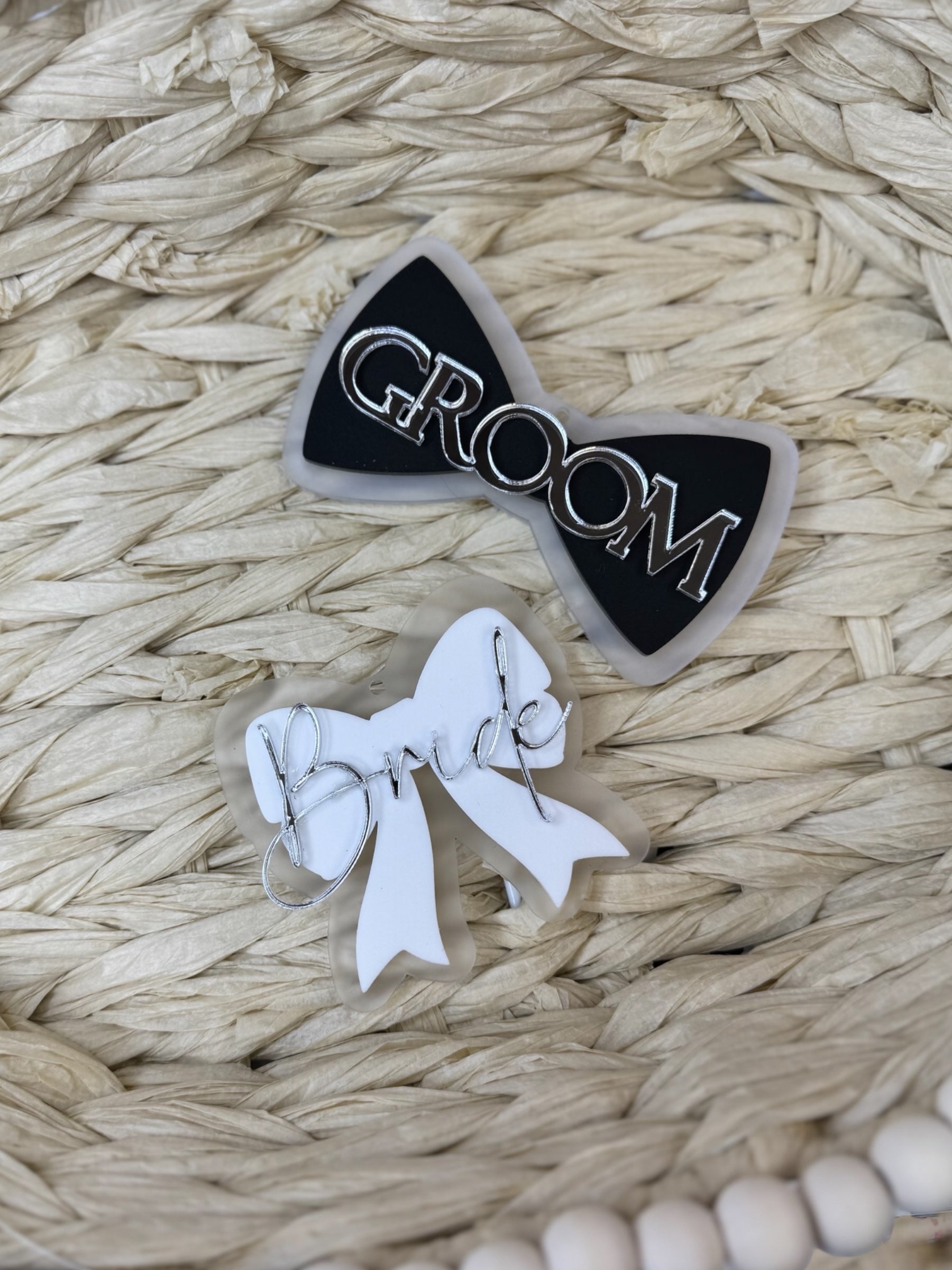 Bride & Groom Acrylic Tags