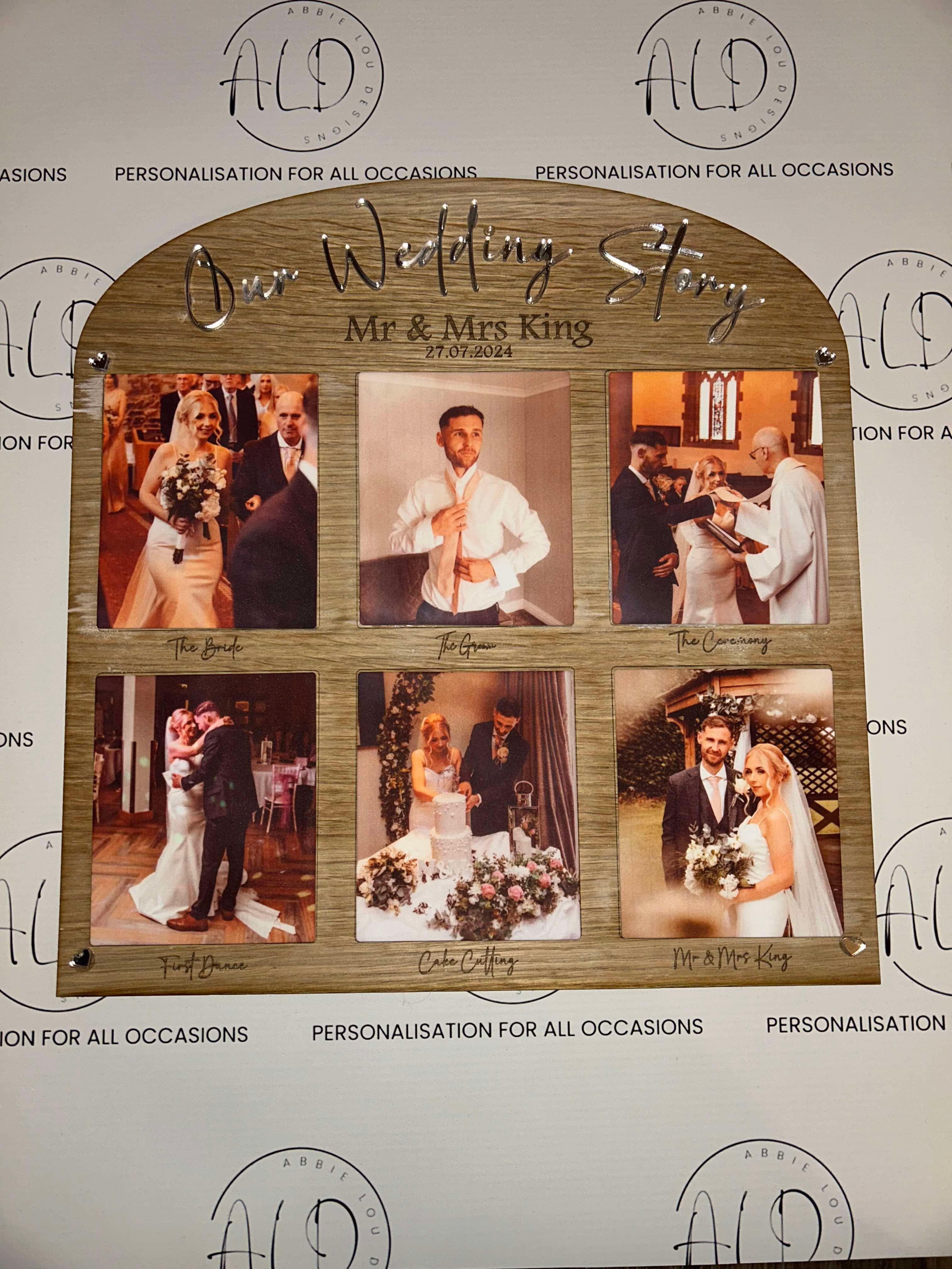 Oak Sublimation Wedding Board - Large