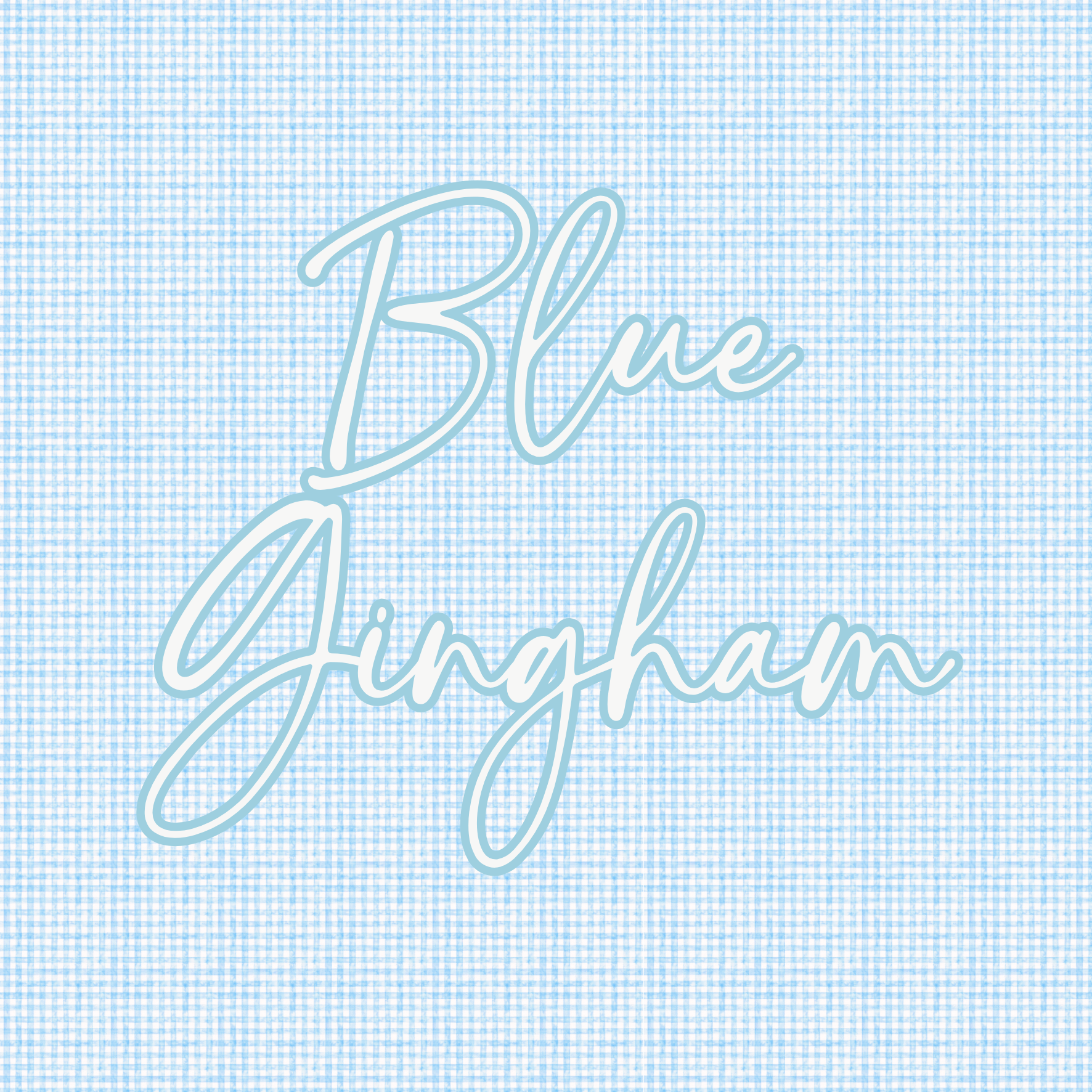 Easter Gingham Printed Vinyl - Blue