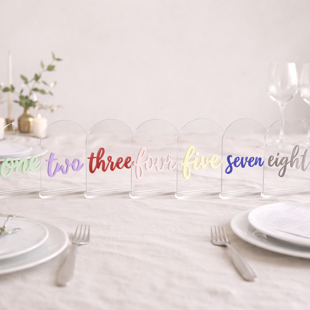 135mm Number Acrylic Wording