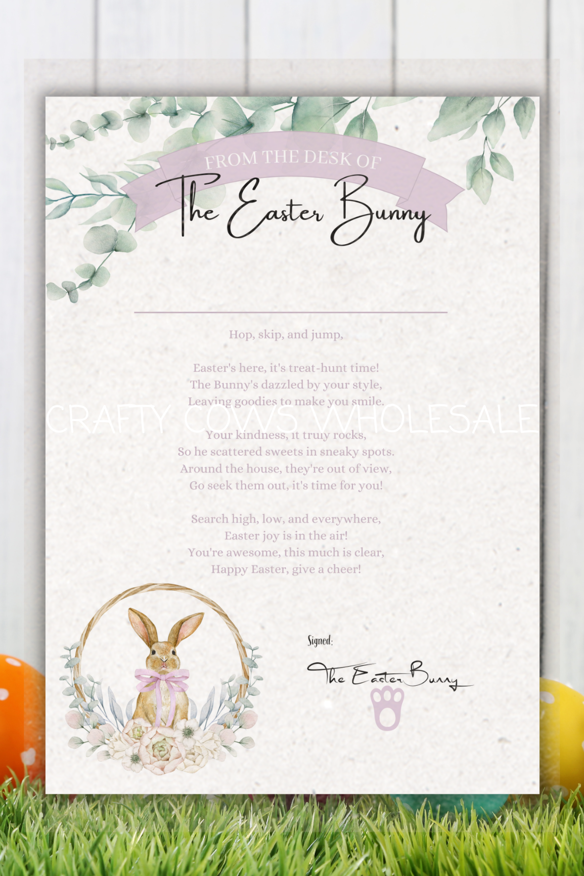 Easter Certificate Lilac