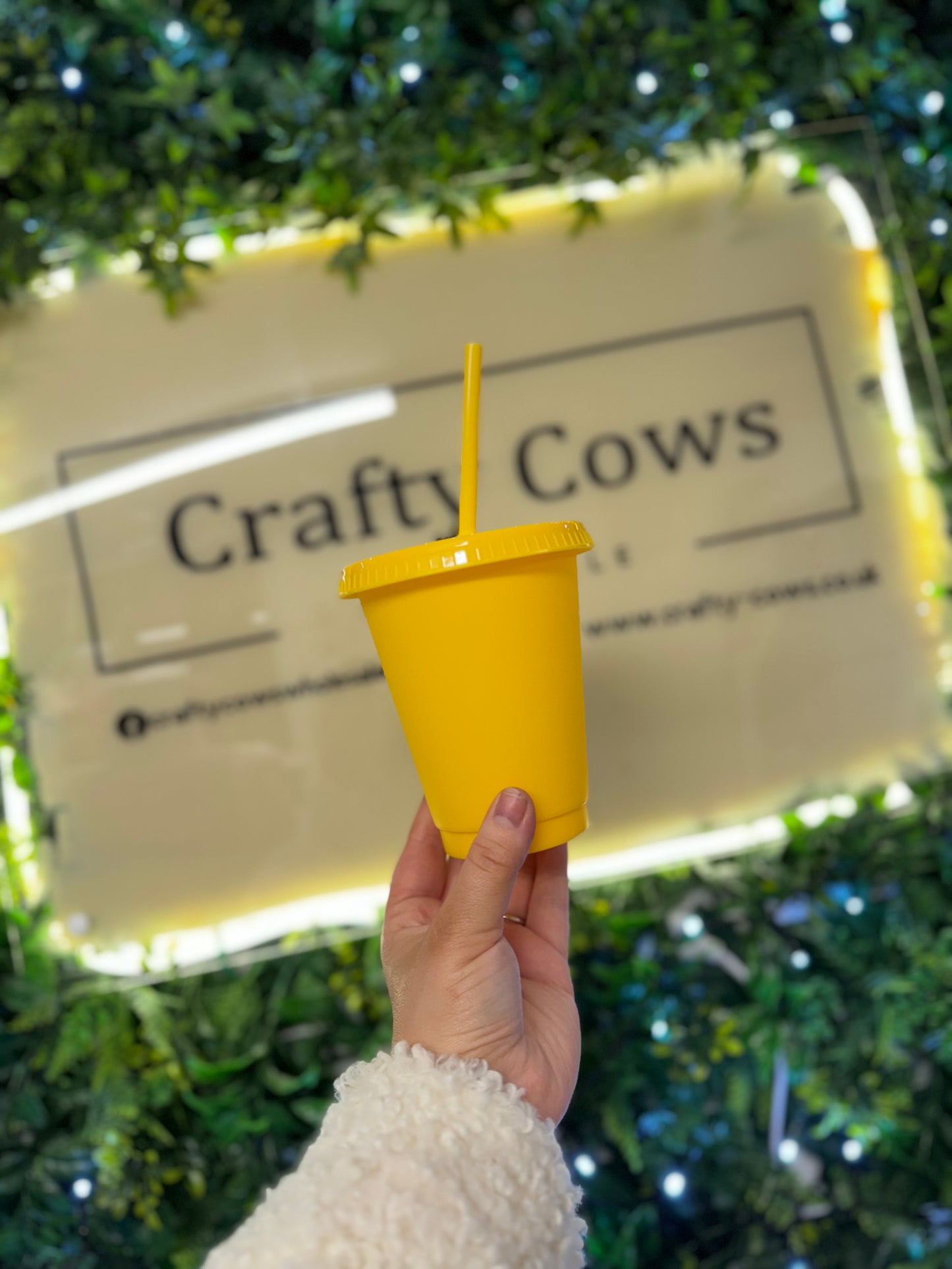 16oz Yellow Cold Cup