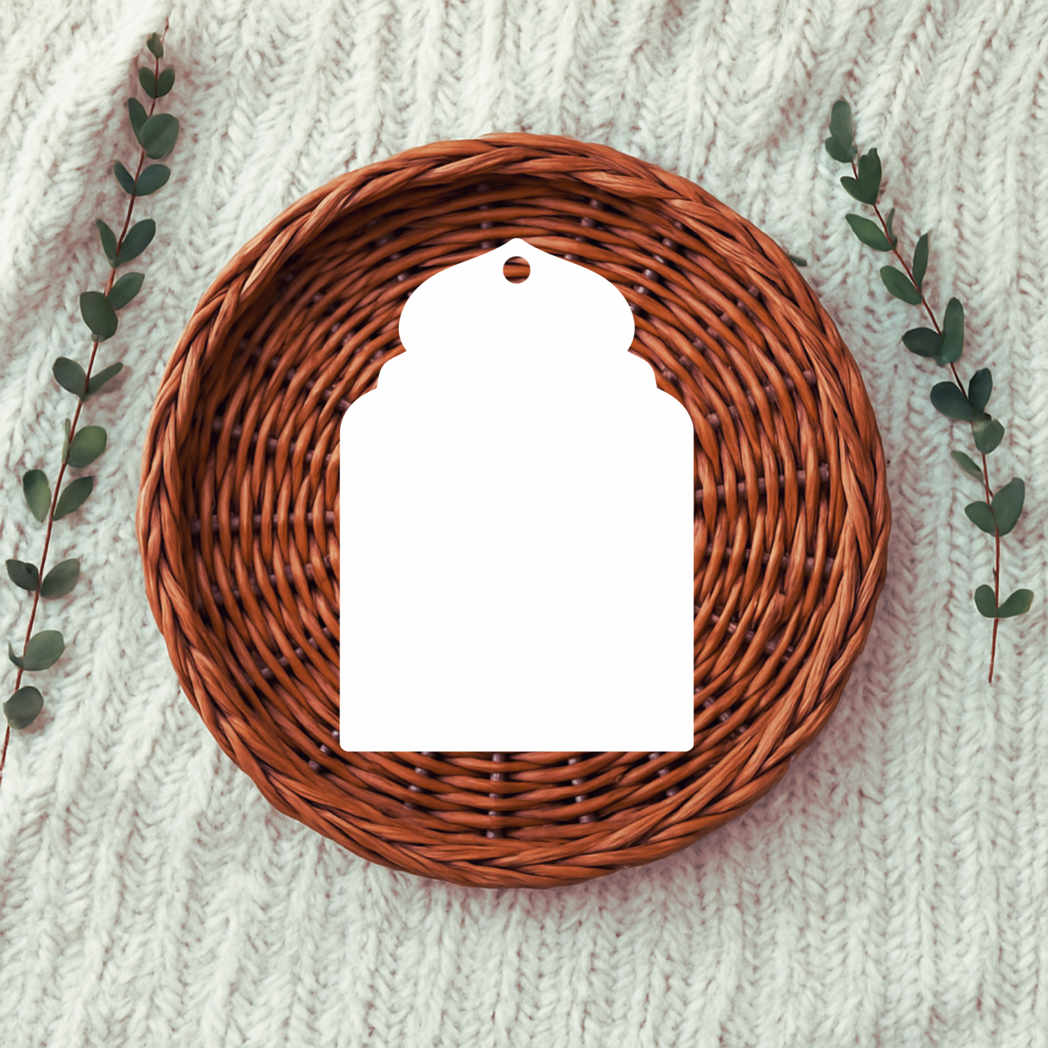 Mosque Shaped Arch Gift Tag Blank Acrylic 75mm