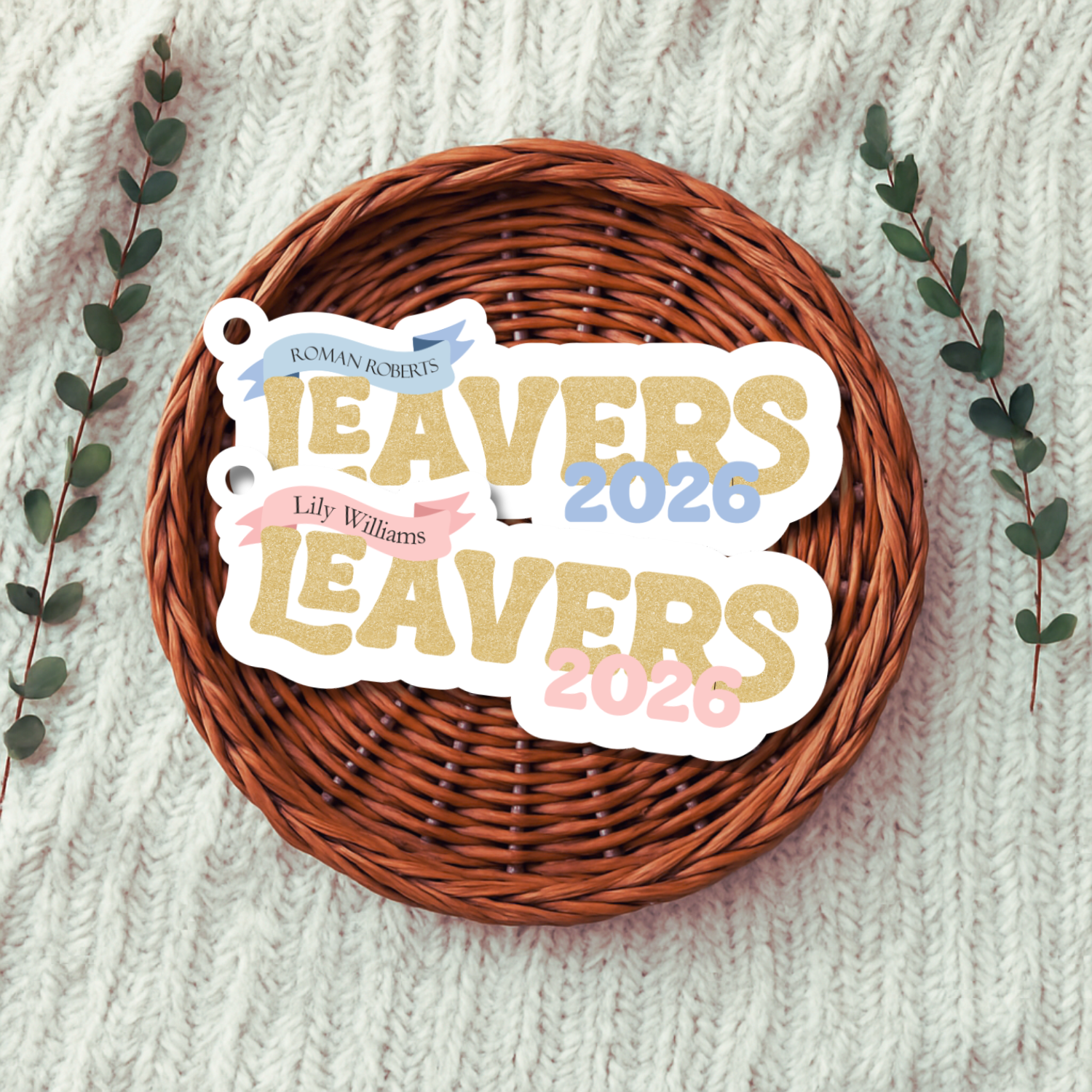 Leavers 2026 Flag Keyring Blank