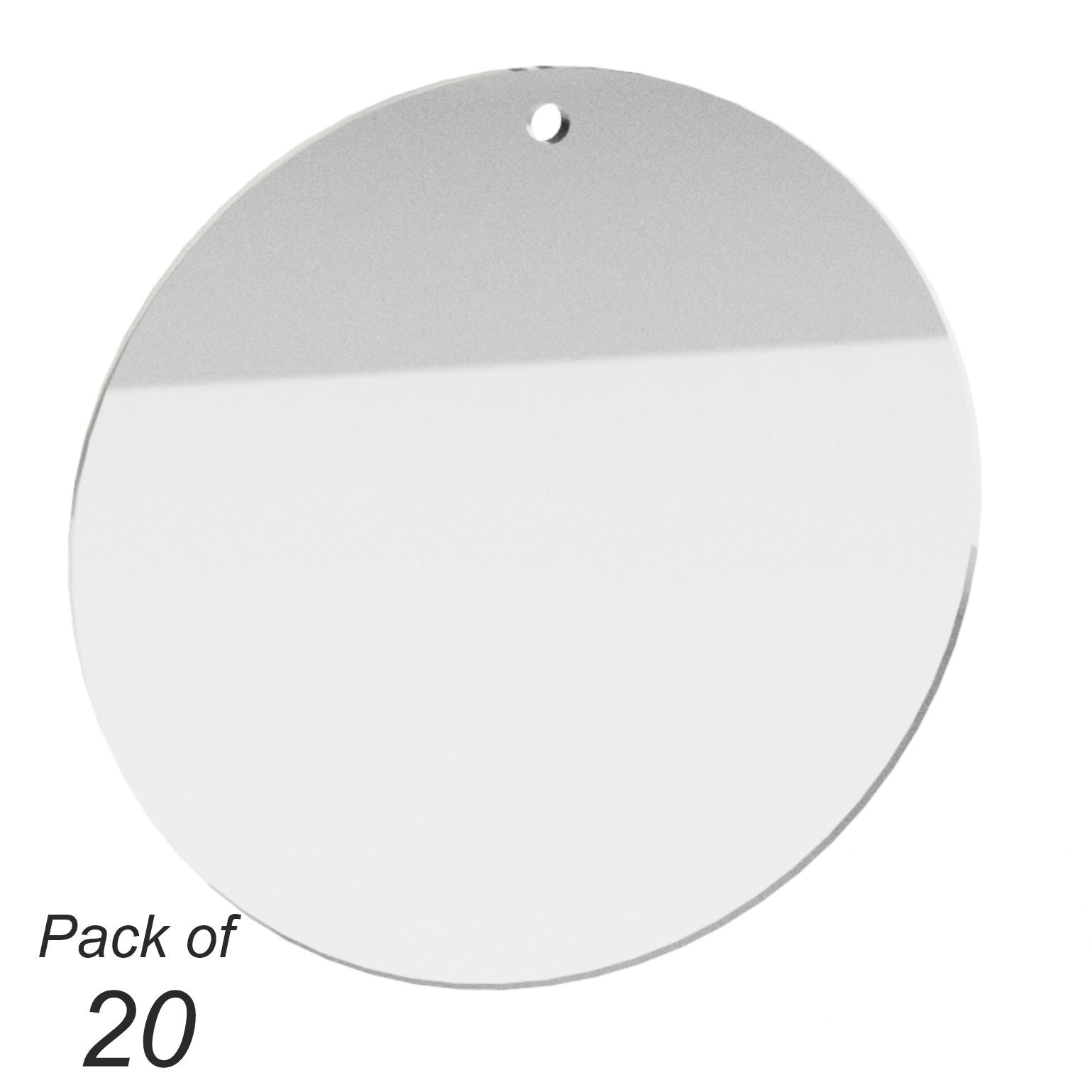 100mm Disc - 2mm Thick Clear Acrylic Engraving Blank