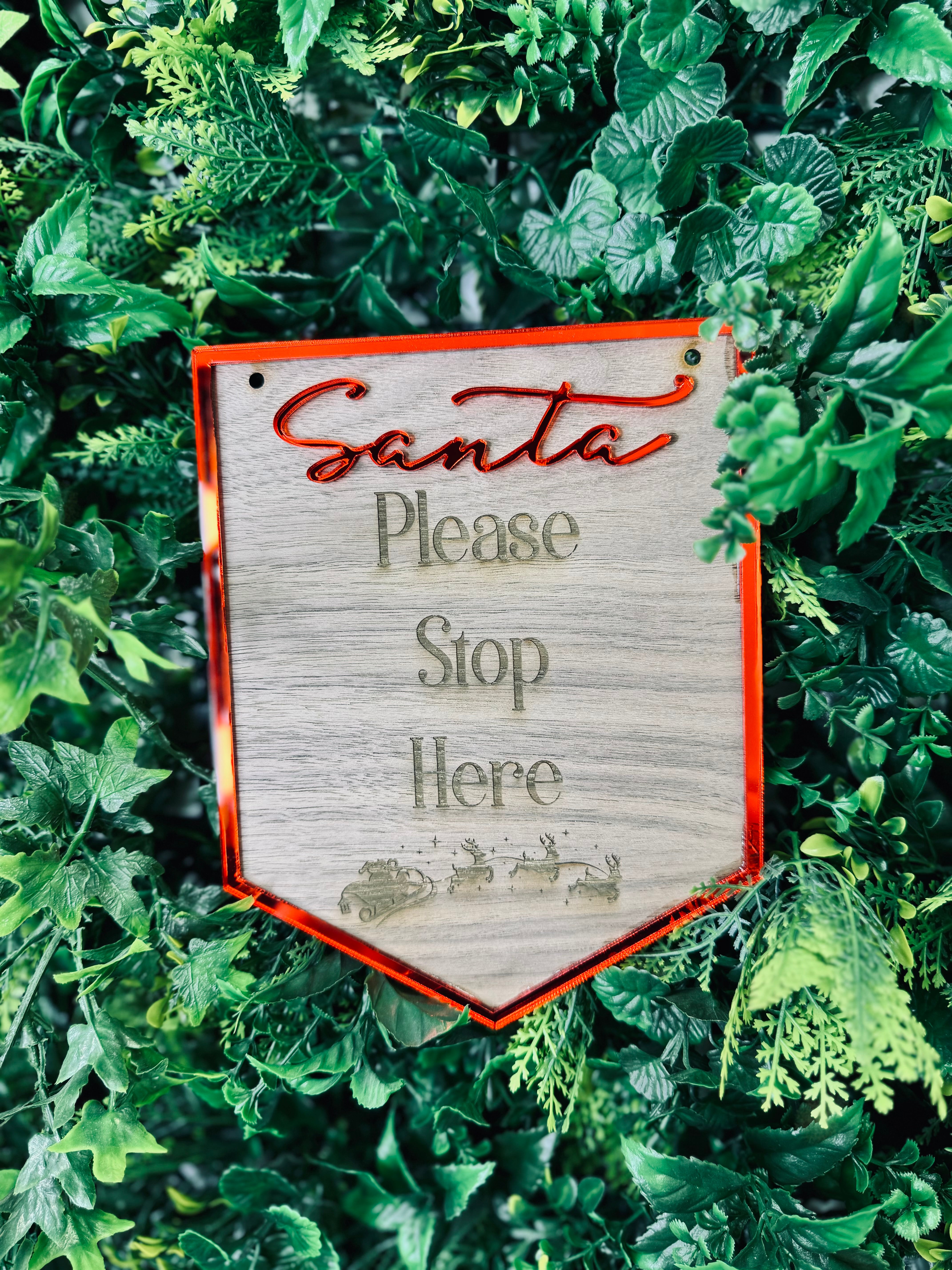 Santa Stop Here Buntin