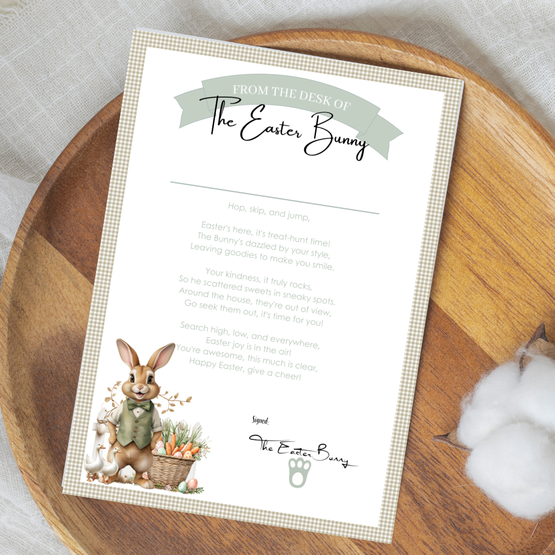 Gingham Easter Certificates Sage