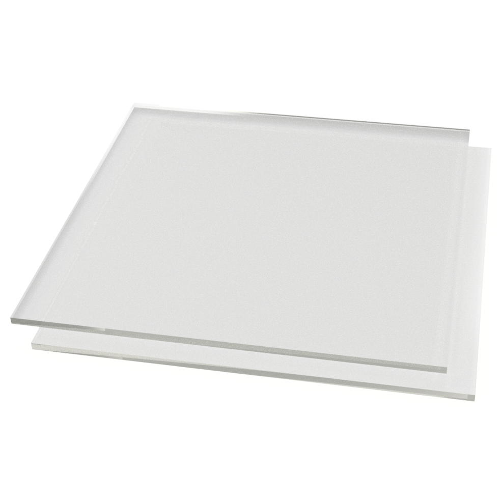 1x Pair Cake Decorating Clear Acrylic Ganache Square - 13.25 Inch