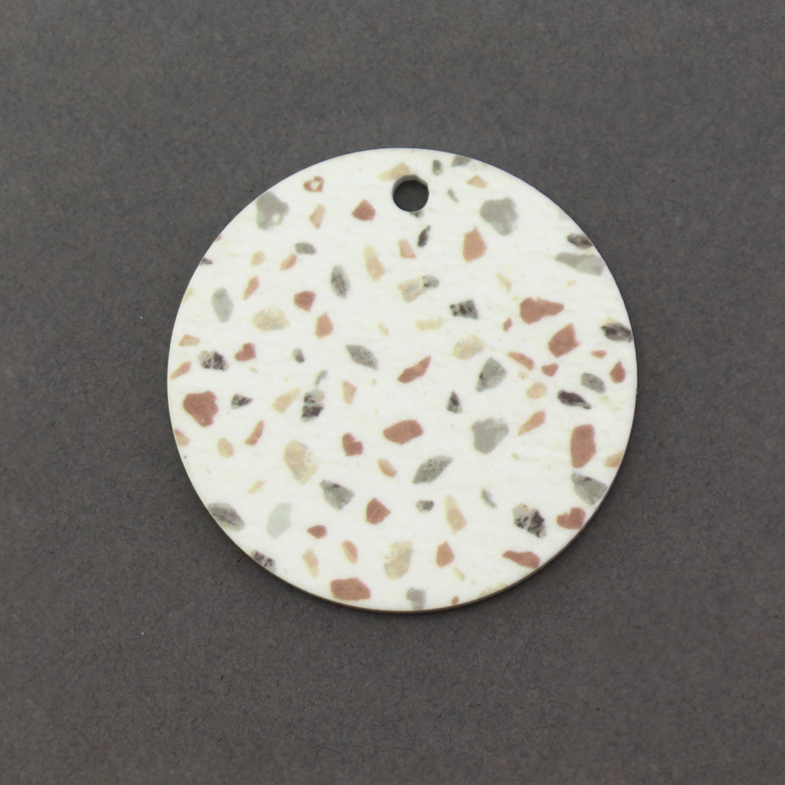 Printed Blank - Neutral Terrazzo - 50mm Disc