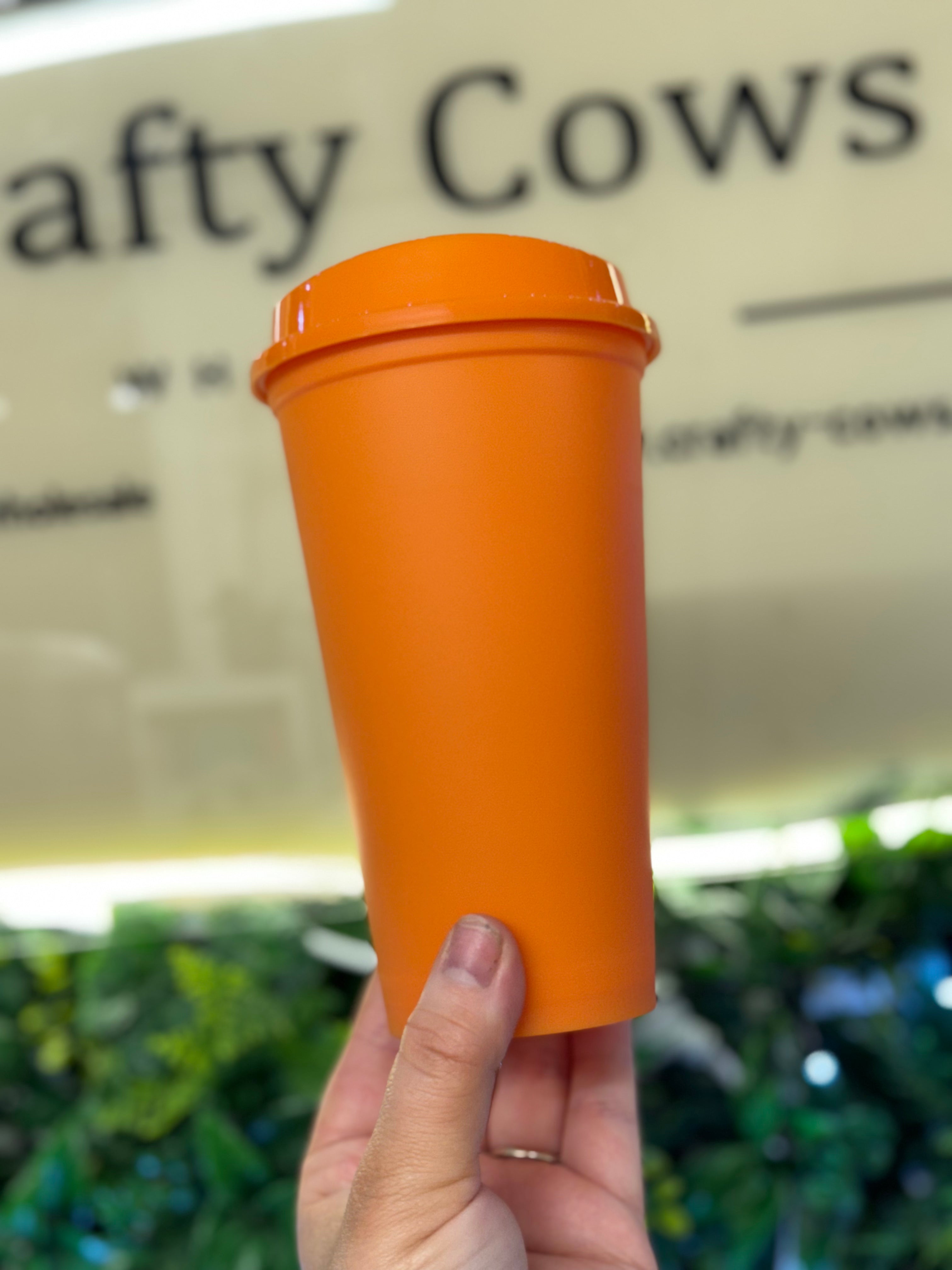 16oz Single Wall Hot Cup Orange