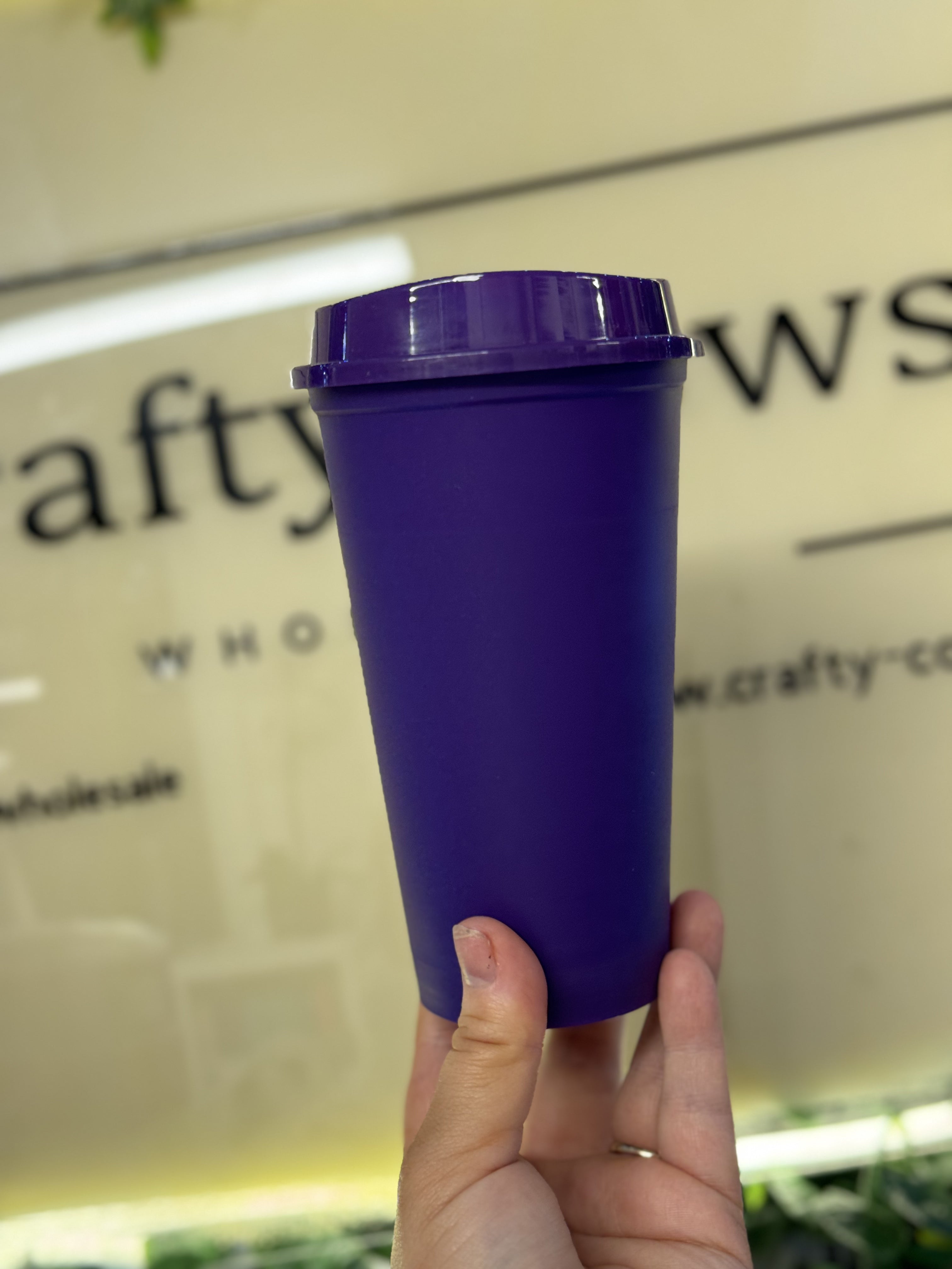 16oz Single Wall Hot Cup Purple