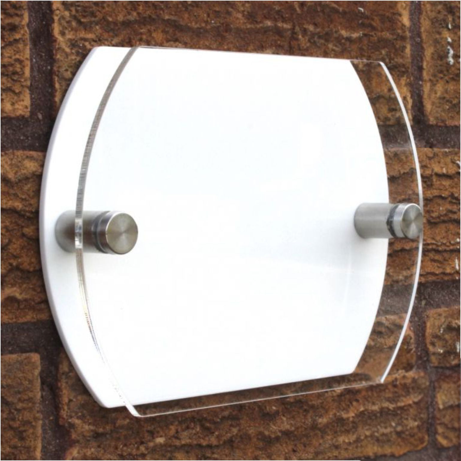 Convex House Number Blank with fixings