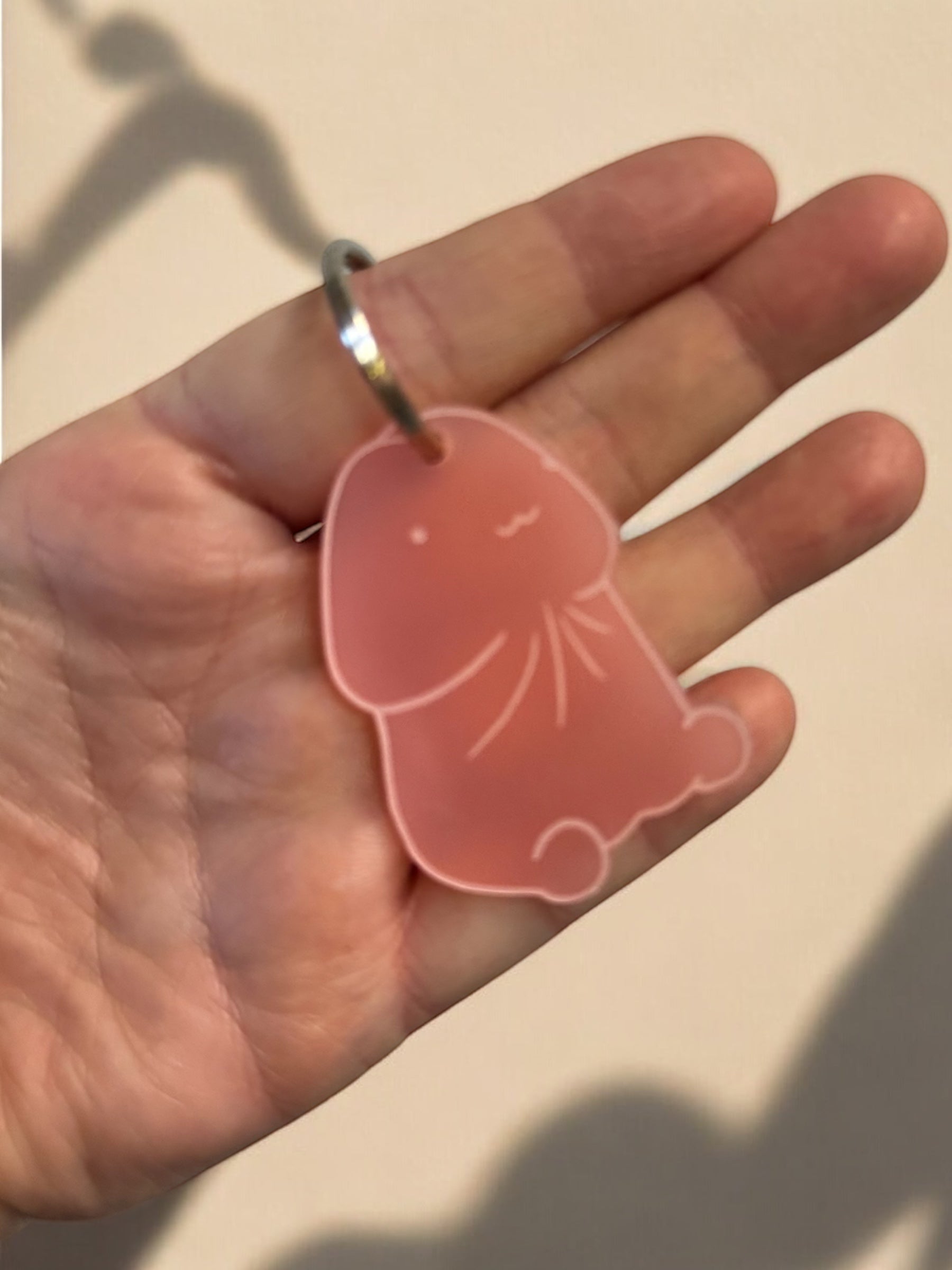 Cute Penis Shaped Keyring Engraved 60mm