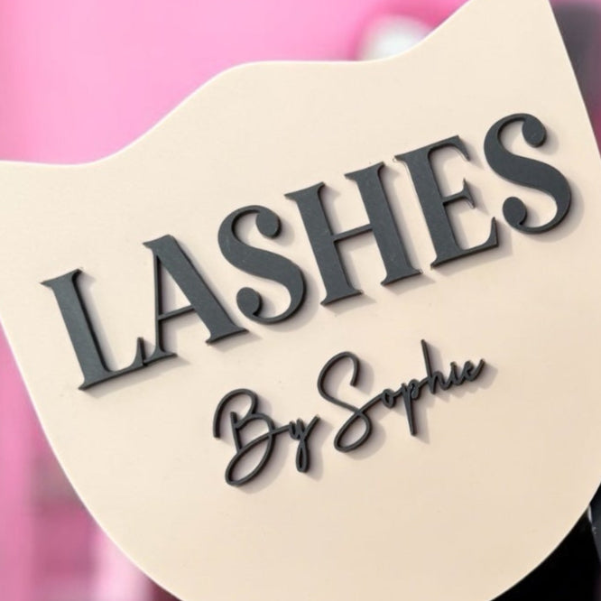 Wording LASHES - Social Media Beauticians Face Paddle