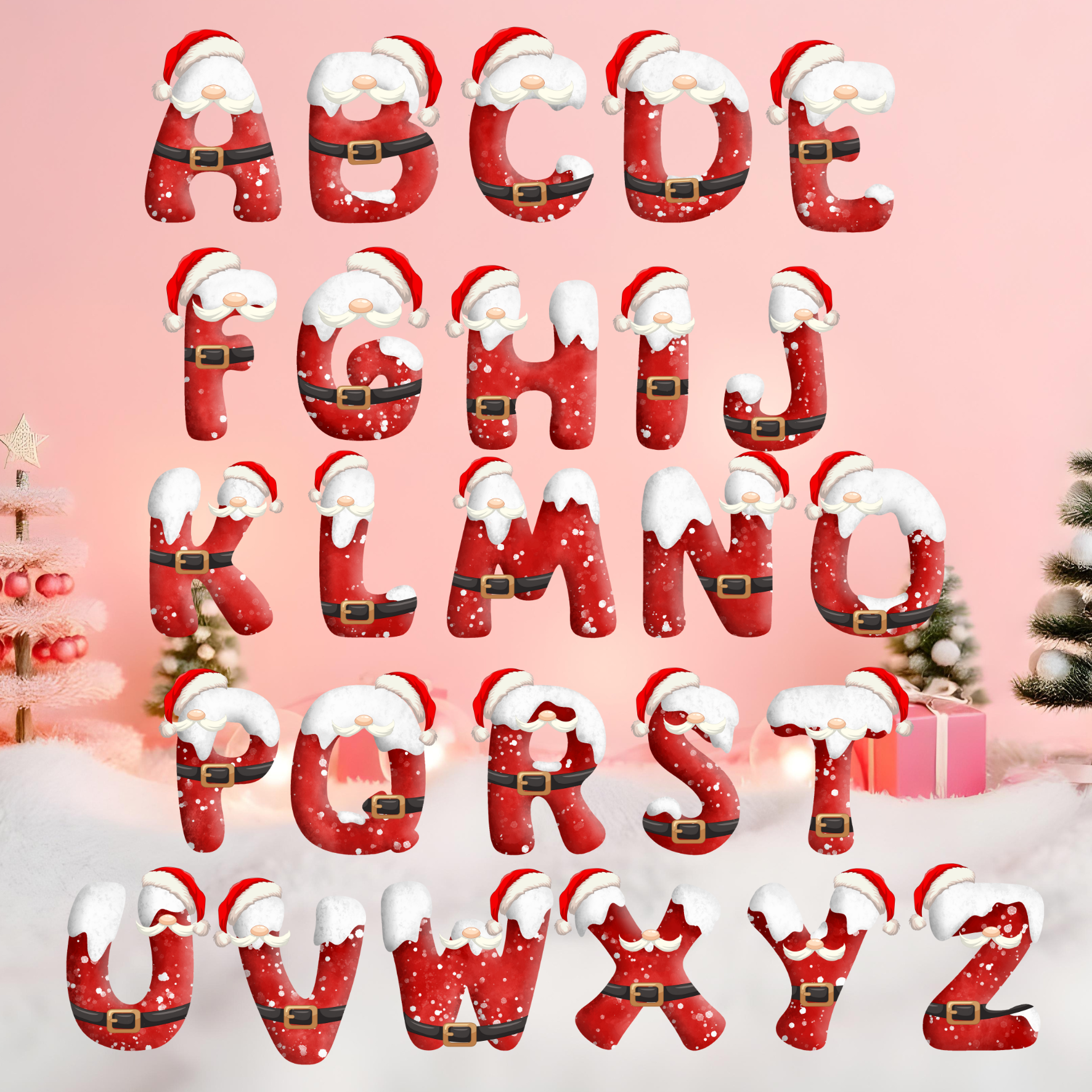 Christmas Alphabet DTF