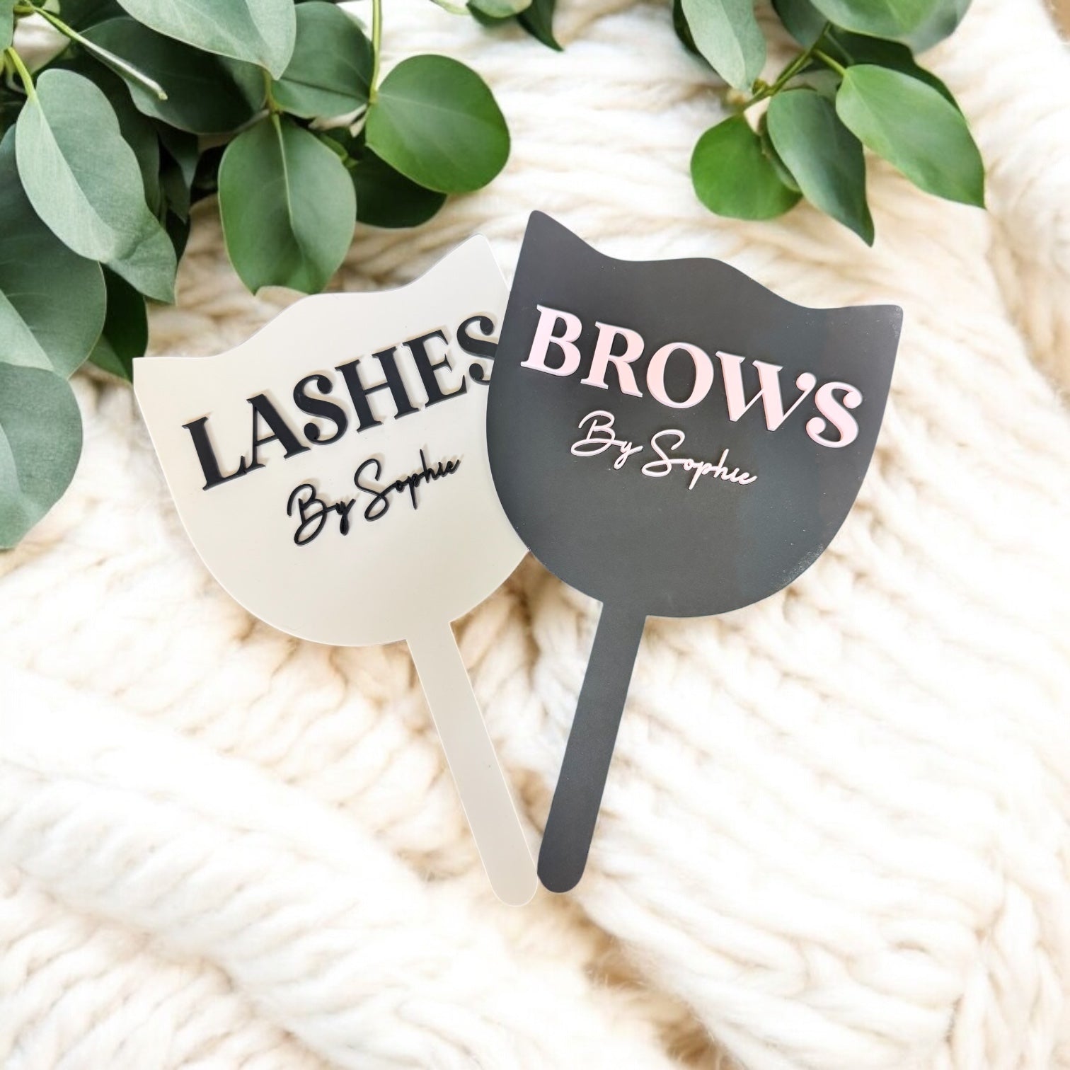 Wording LASHES - Social Media Beauticians Face Paddle