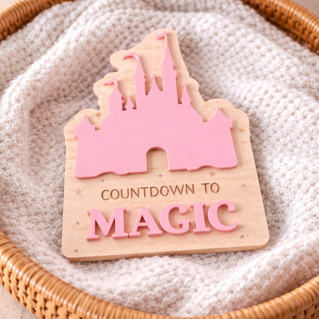 Countdown to Magic Plaque – 3mm Wood & Acrylic | DIY Layered Sign | 160mm x 100mm