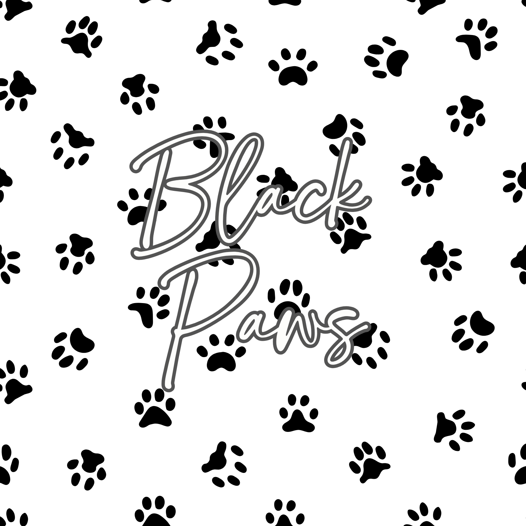 Printed Vinyl - Black Paws