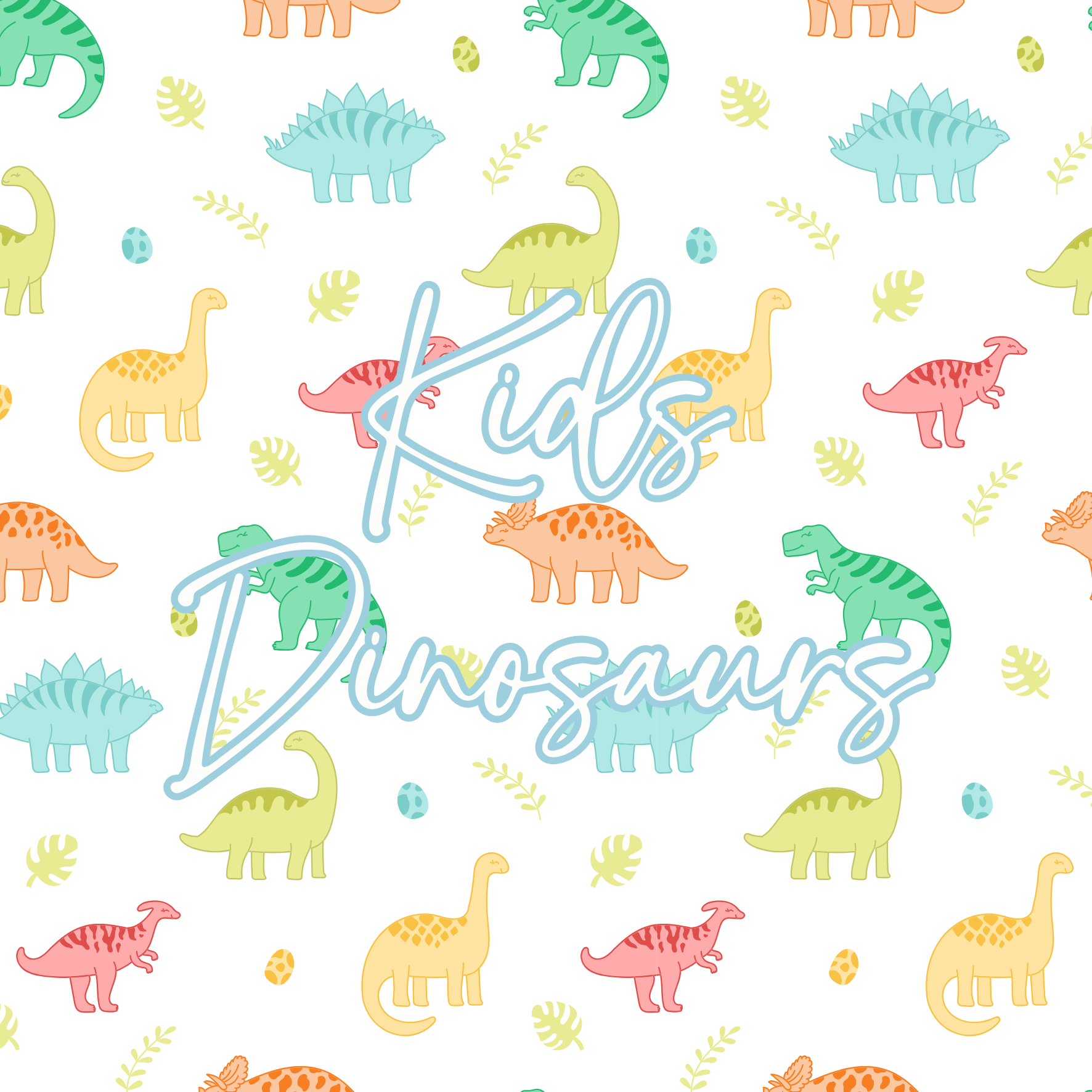 Printed Vinyl - Kids Dinosaurs