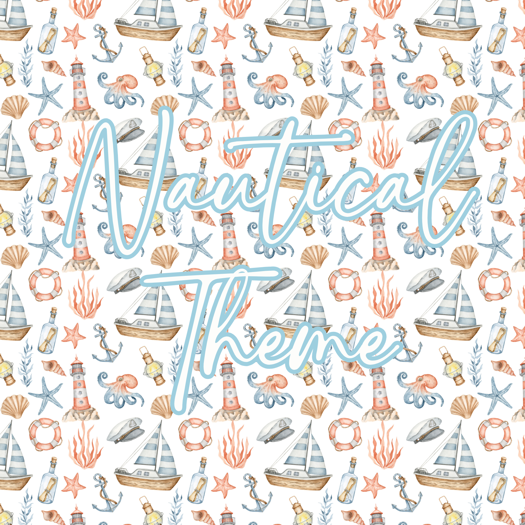 Printed Vinyl - Nautical Theme