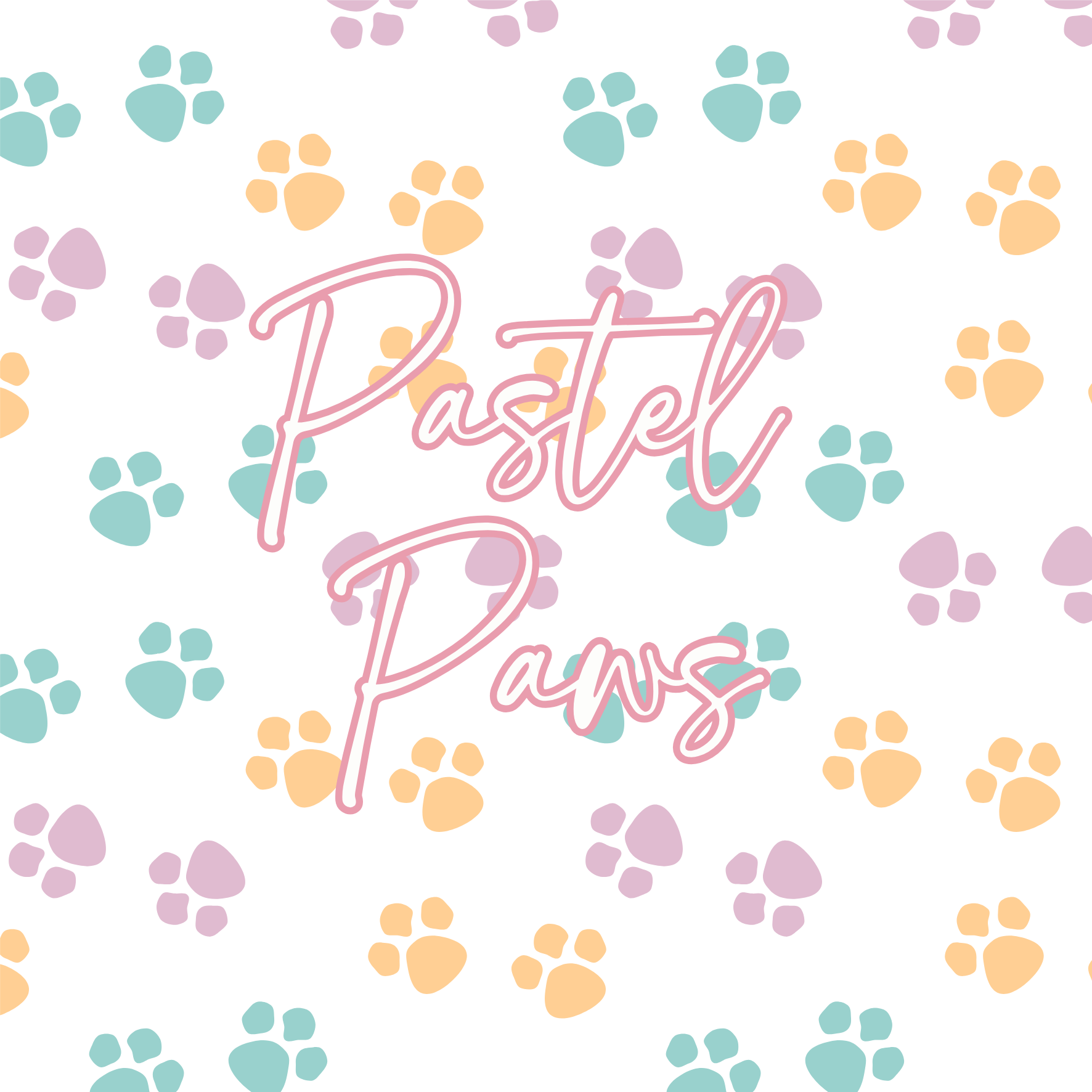 Printed Vinyl - Pastel Paws