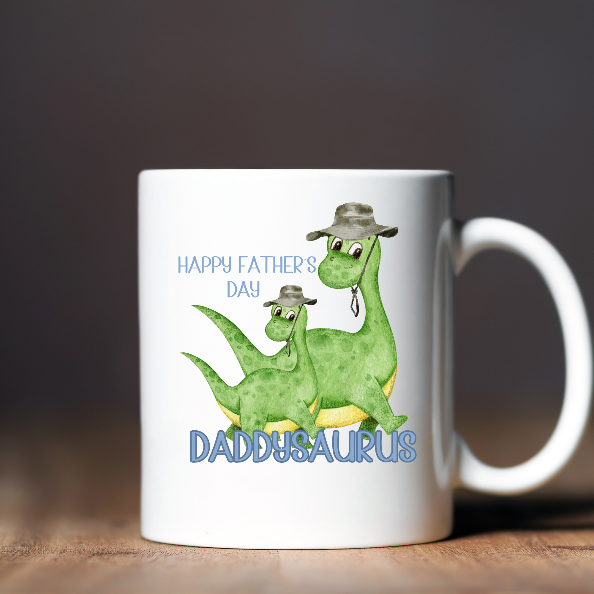 Fathers Day Daddysaurus Blue UVDTF