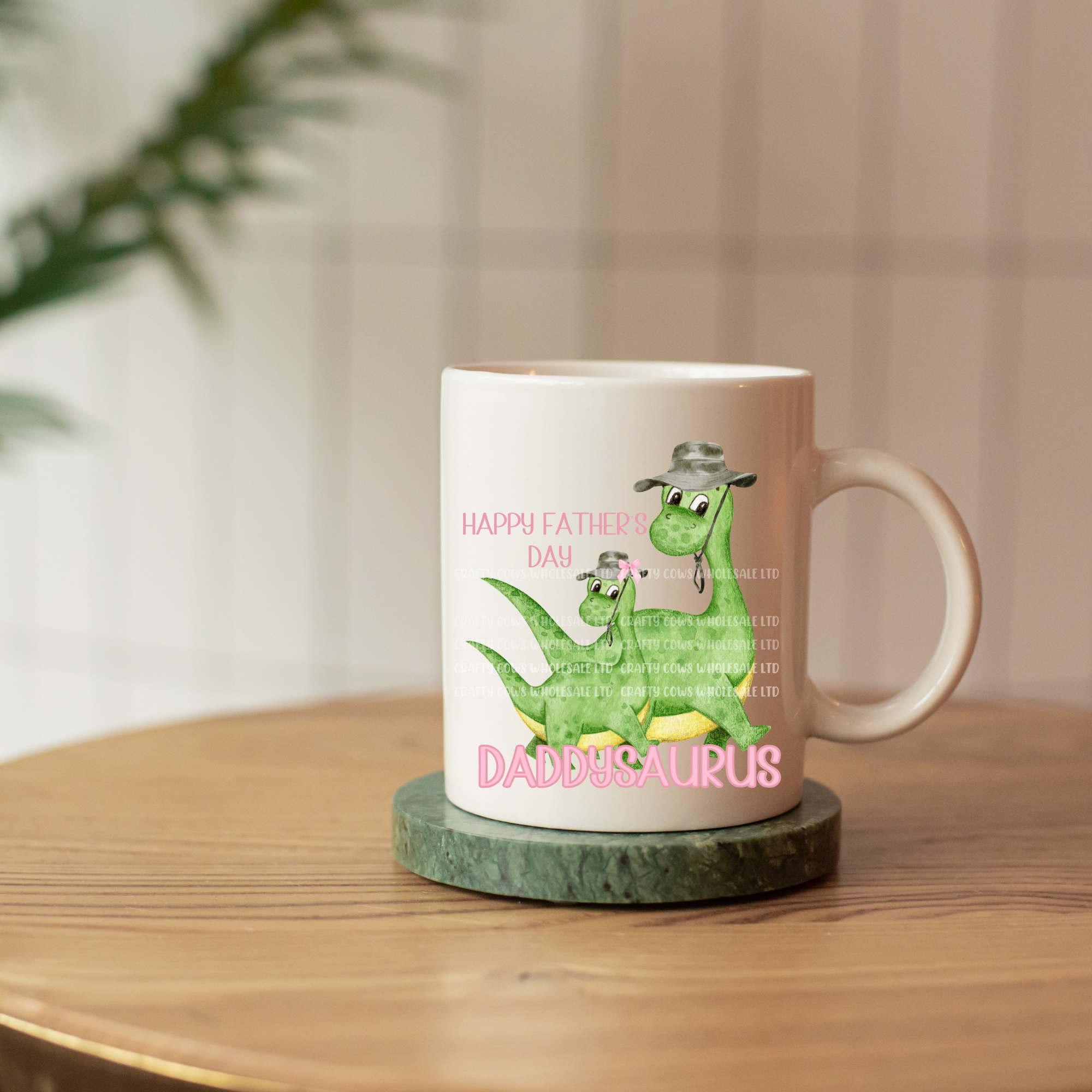 Fathers Day Daddysaurus Pink UVDTF