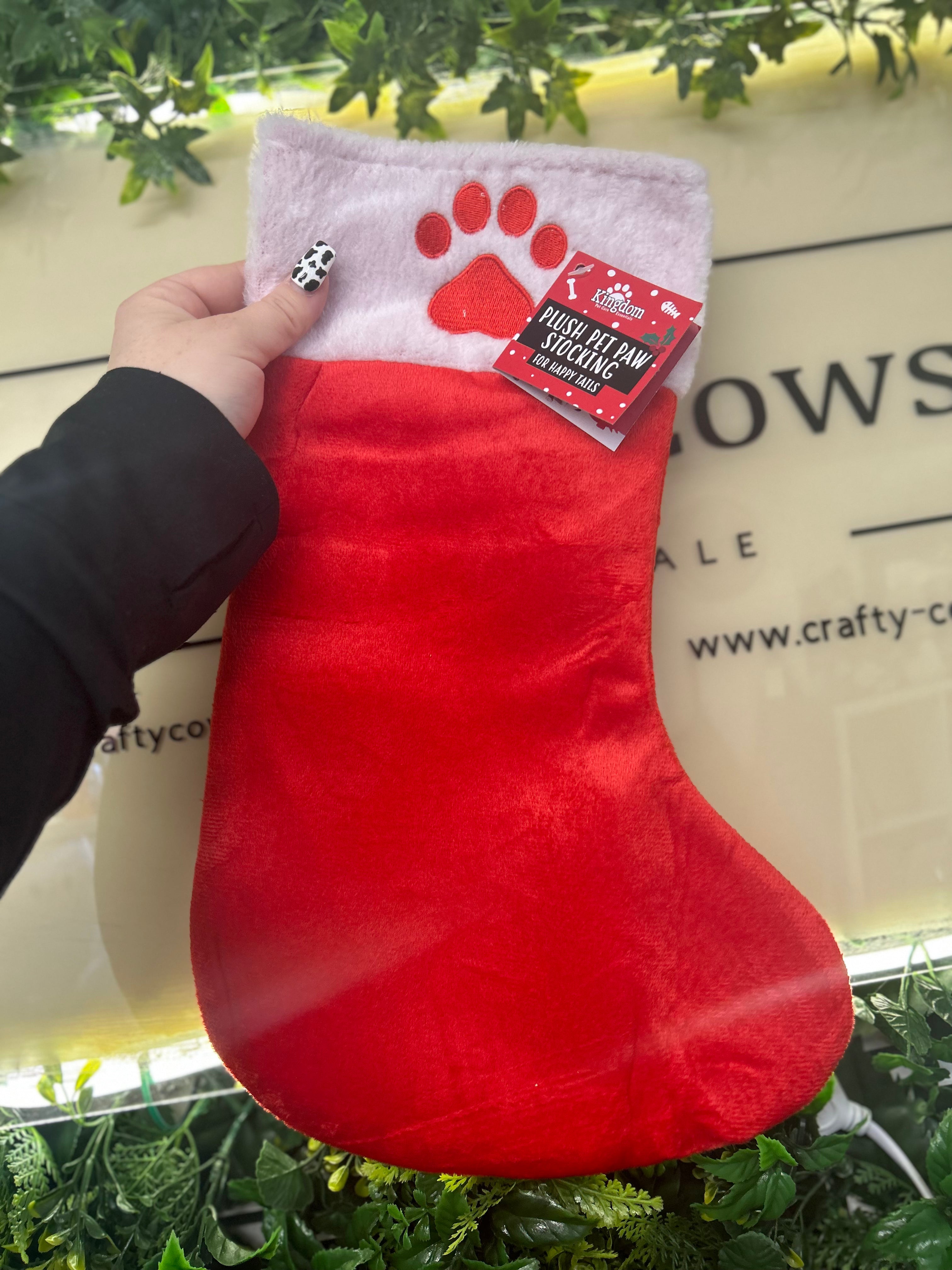 Plush Pet Paw Stocking