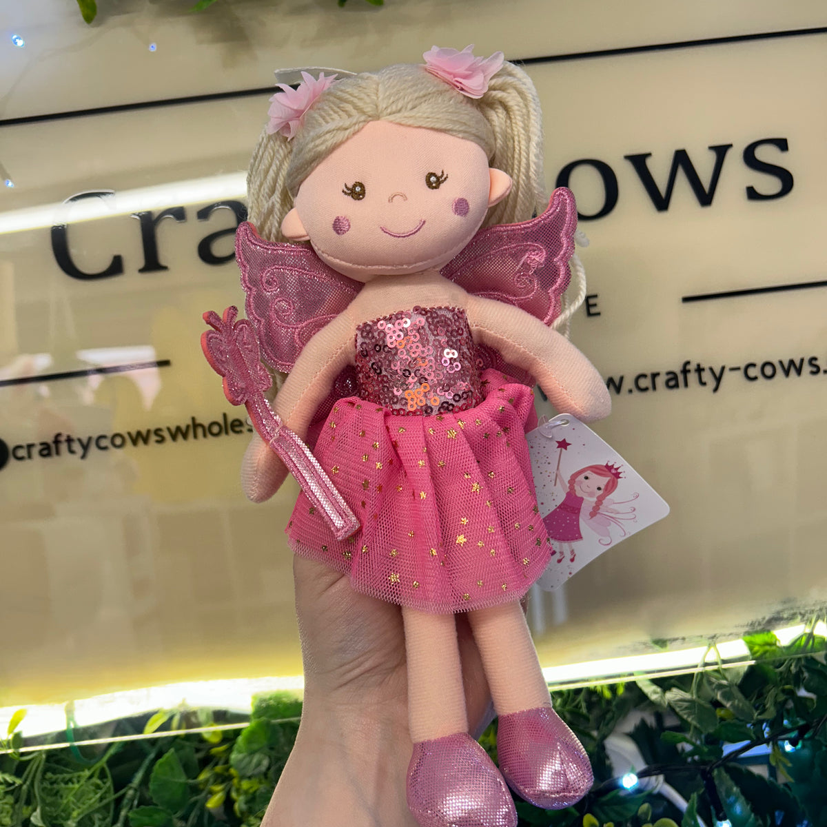 Plush Fairy Doll 25cm Pink