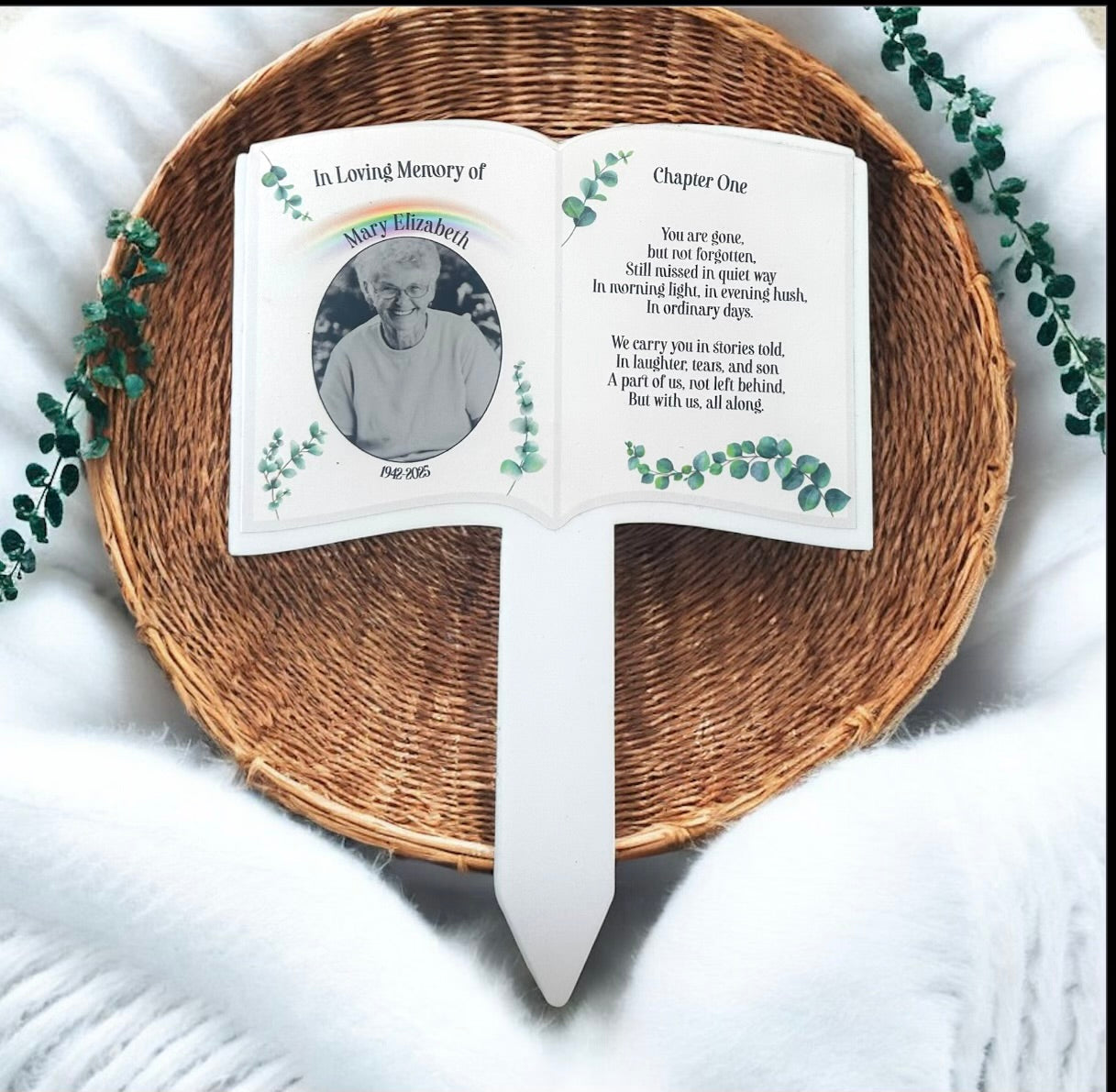 Large Book Grave Marker