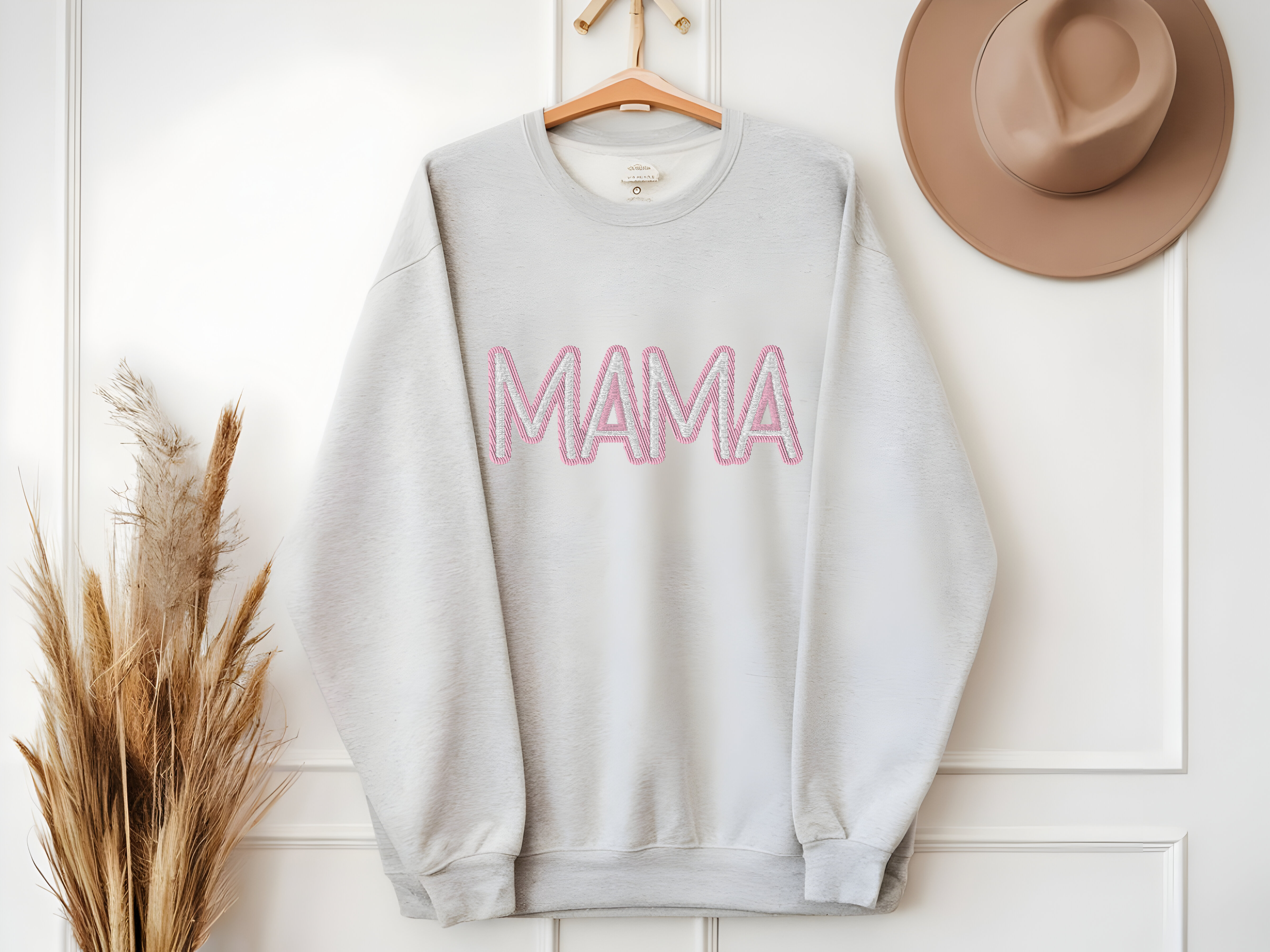 Mama Pink - Embroidery Style DTF