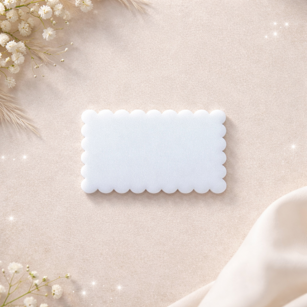 38mm Scalloped Rectangle