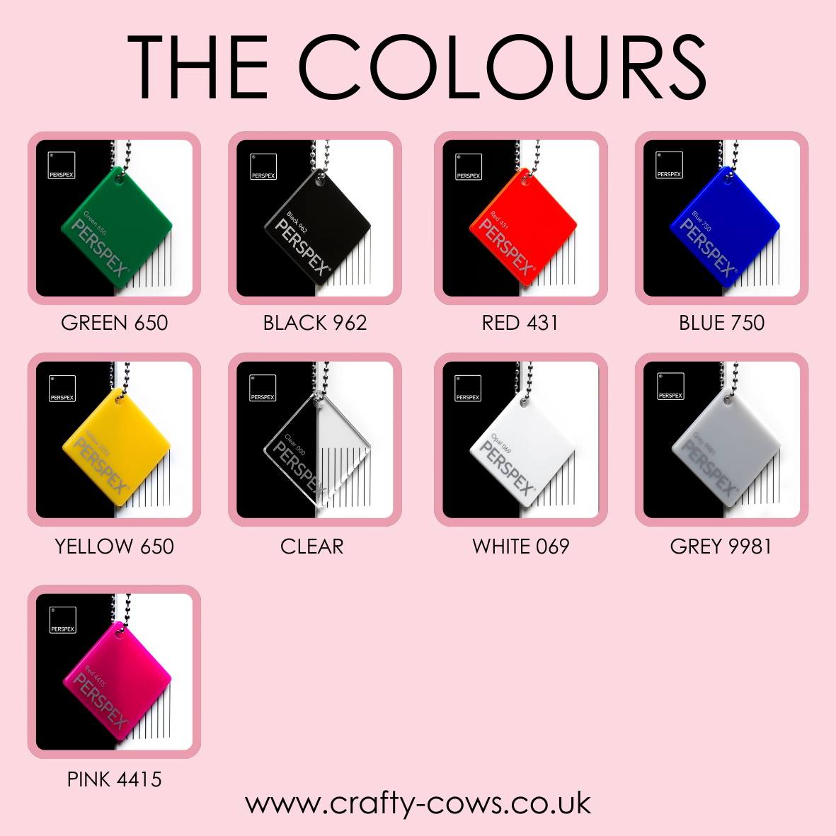 Full Colour Acrylic Chip Selection 3mm