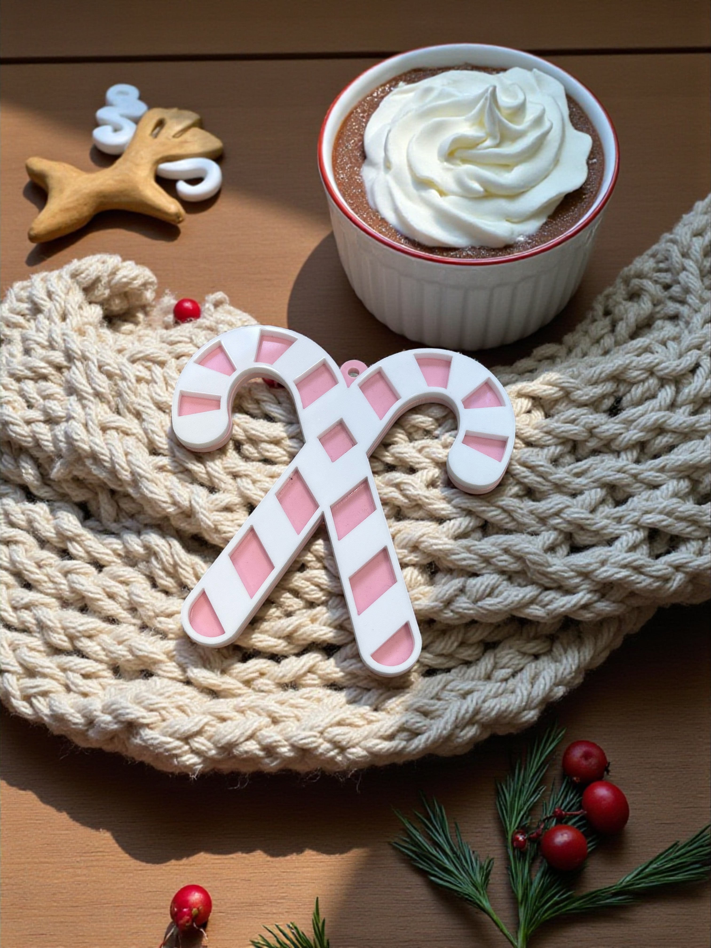 Hanging Candy Cane Acrylic