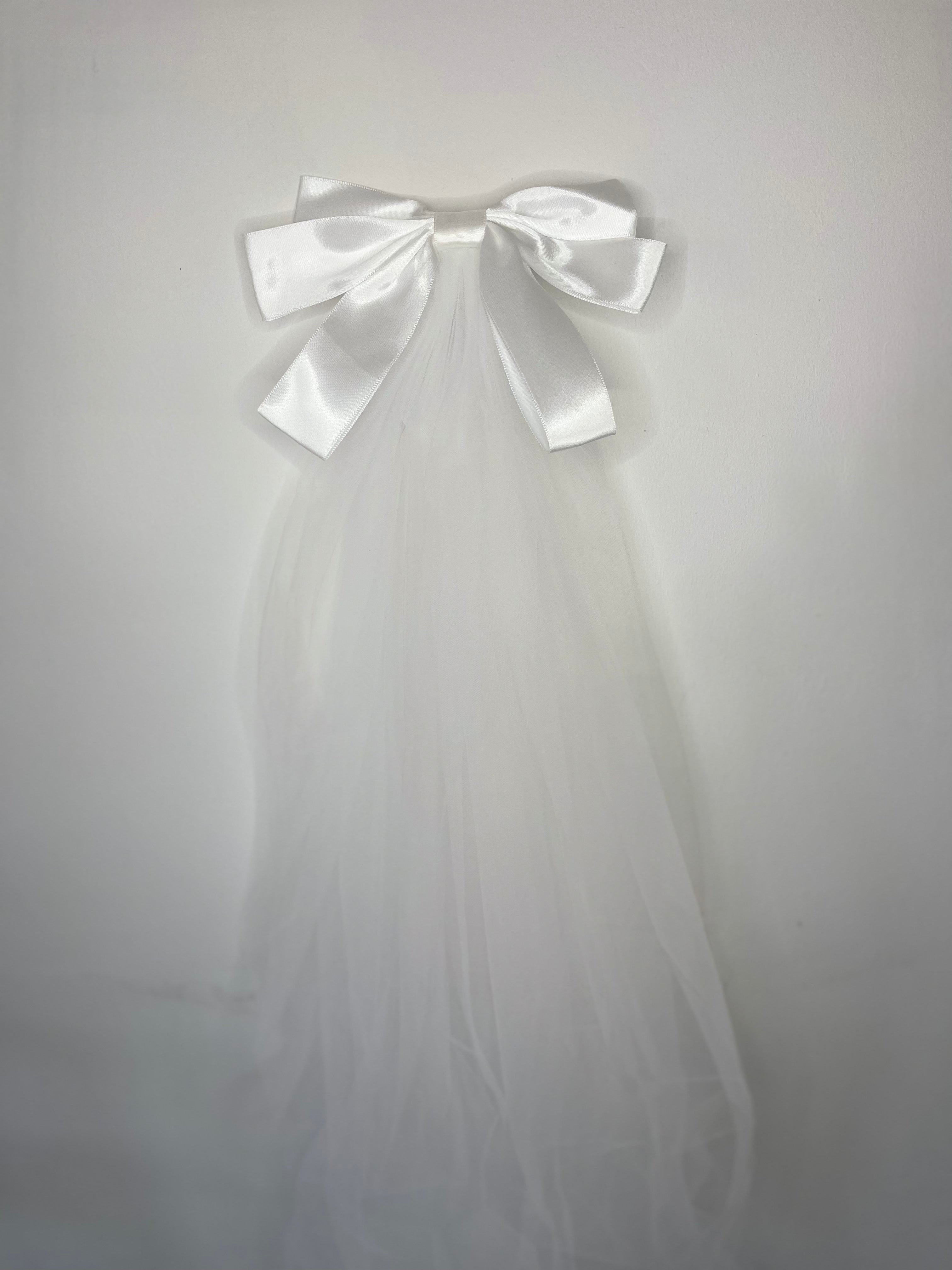 Bridal Hair Bow And Veil